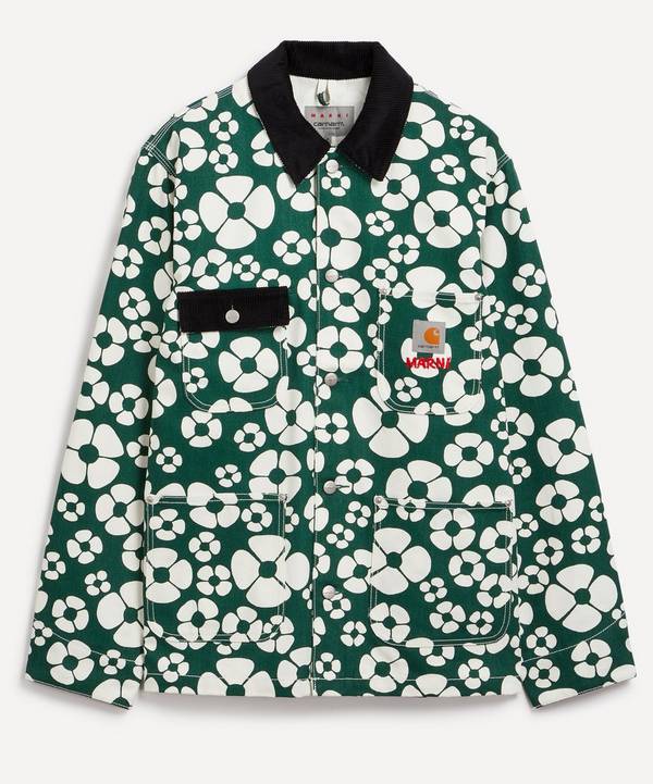 MARNI X CARHARTT WIP - Green Oversized Floral Jacket image number 0