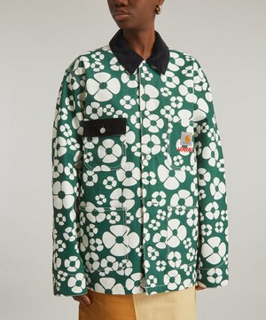 MARNI X CARHARTT WIP - Green Oversized Floral Jacket image number 2
