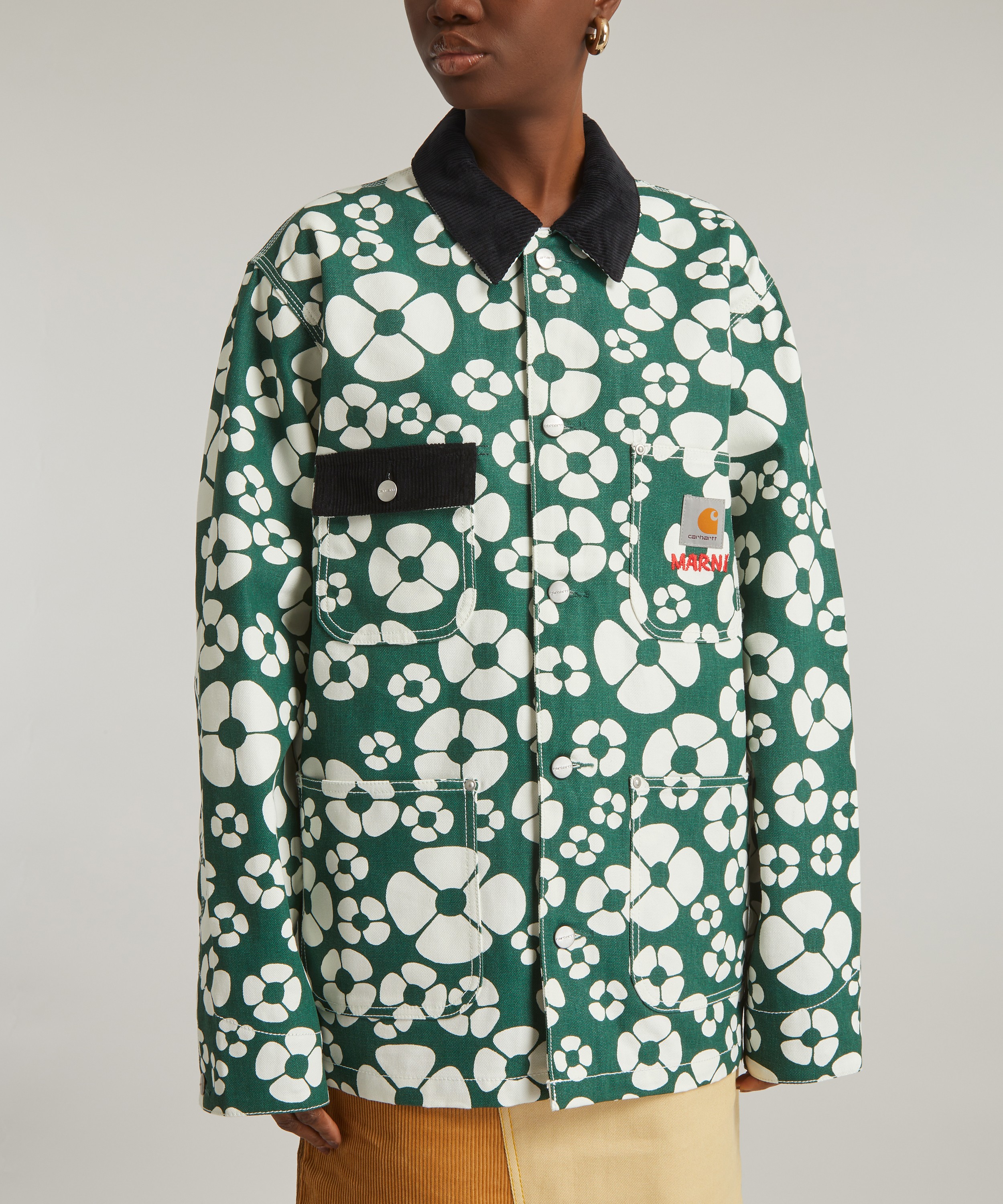 MARNI X CARHARTT WIP Green Oversized Floral Jacket