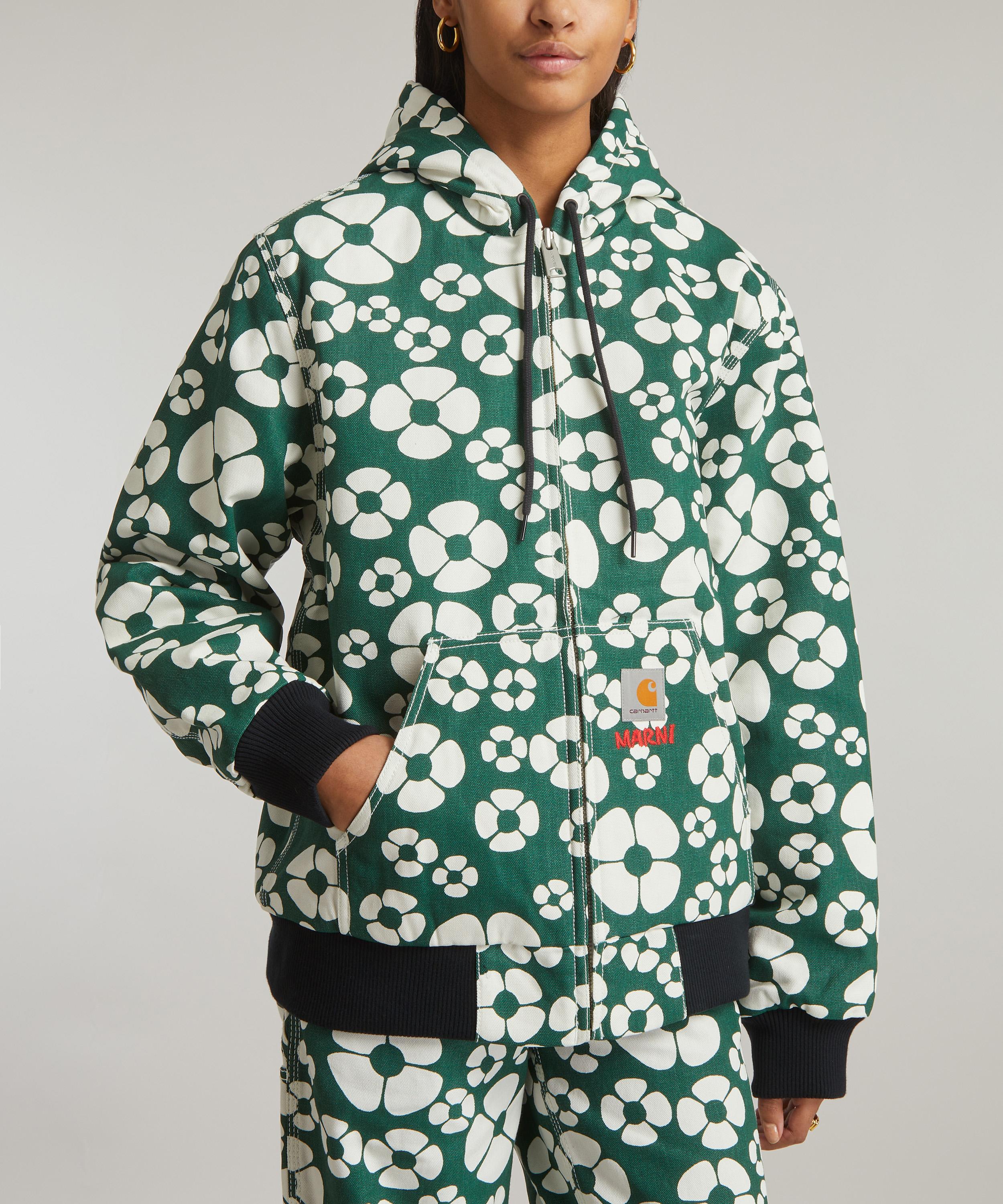 Floral hooded jacket on sale