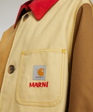 MARNI X CARHARTT WIP - Tobacco Colour-Block Coat image number 5