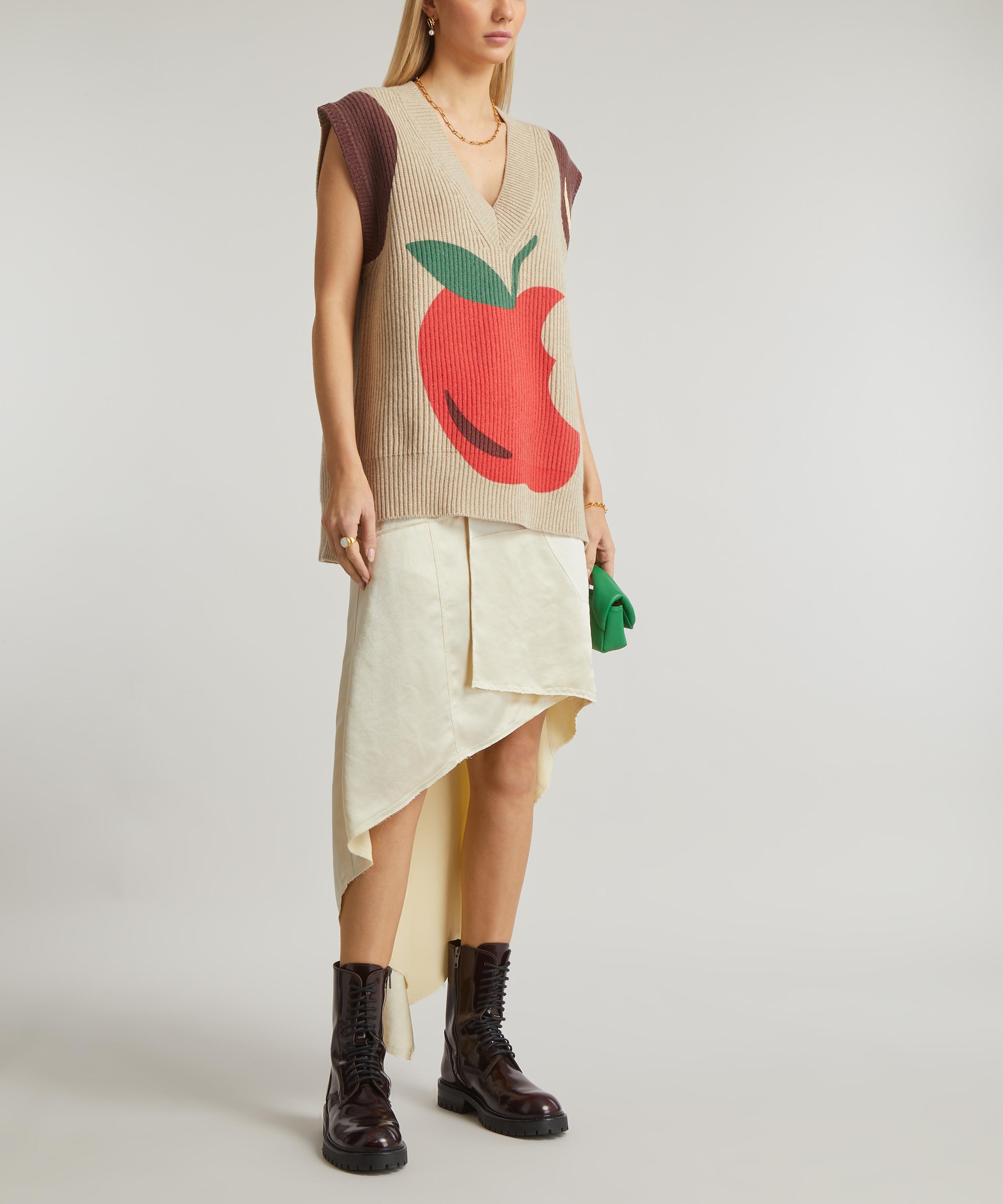 JW Anderson Knitted Apple V-Neck Vest | Liberty
