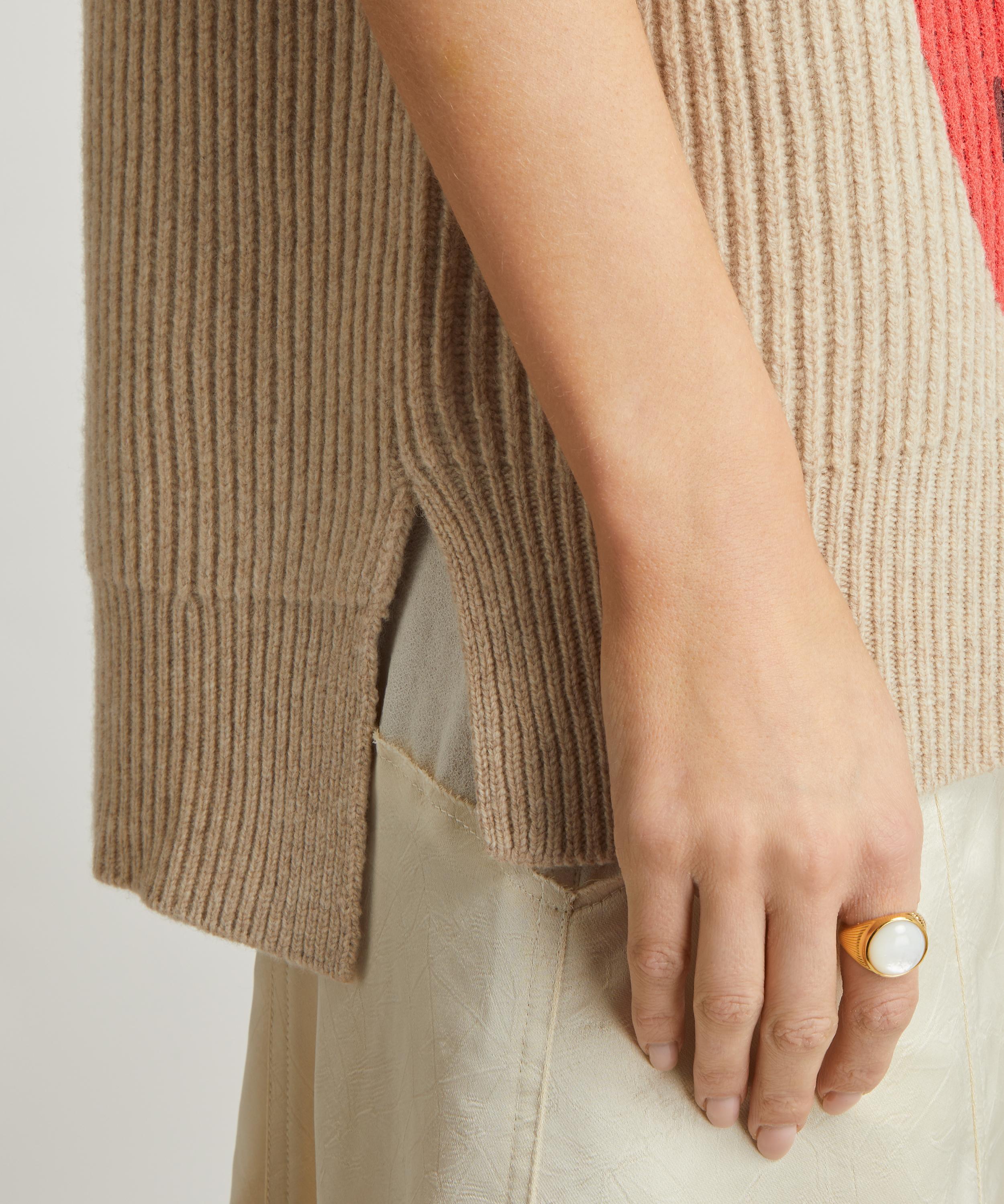 JW Anderson Knitted Apple V-Neck Vest | Liberty