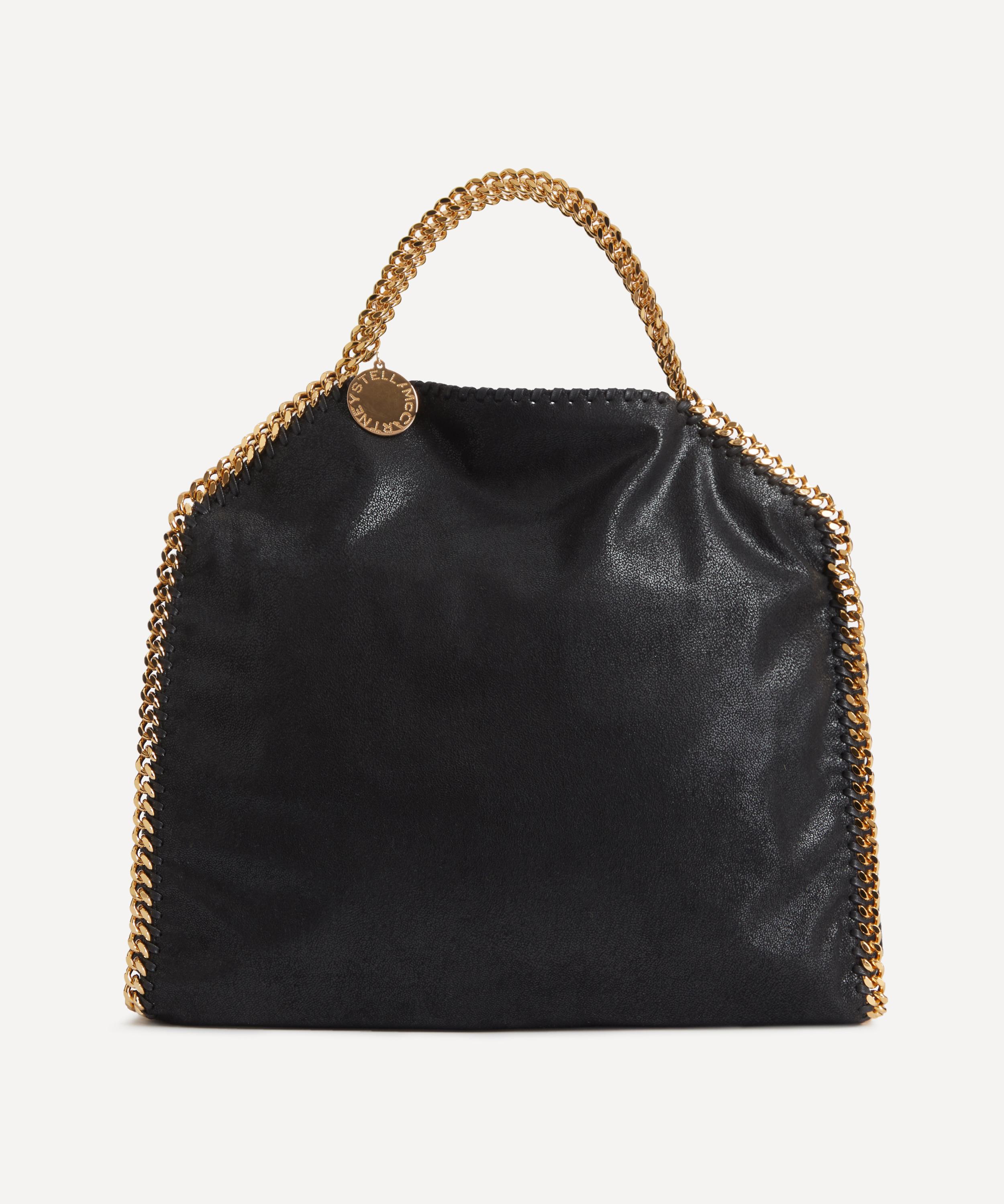 Women Black Falabella Fold-Over Tote