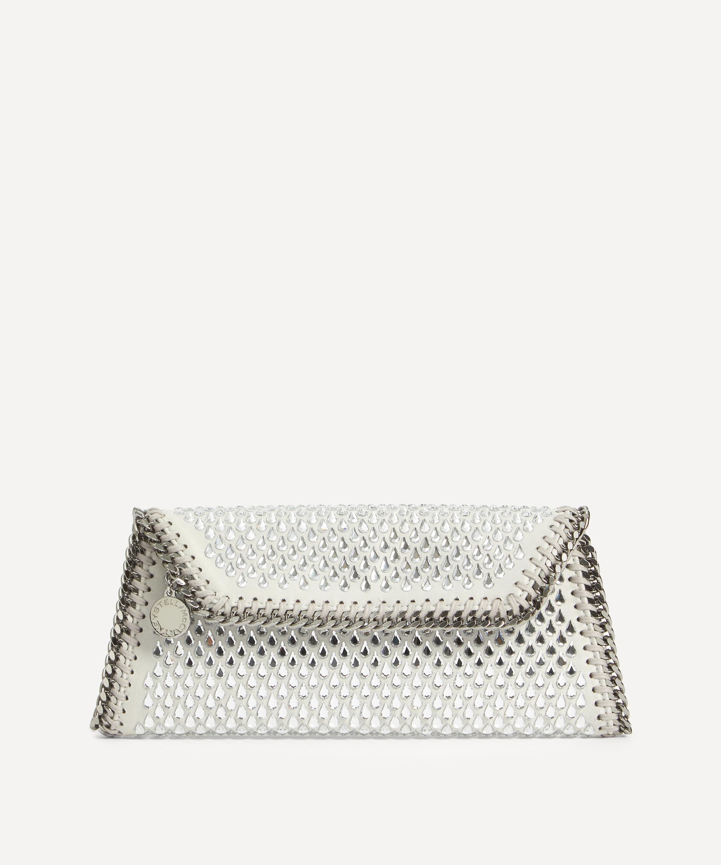 Stella mccartney silver online clutch