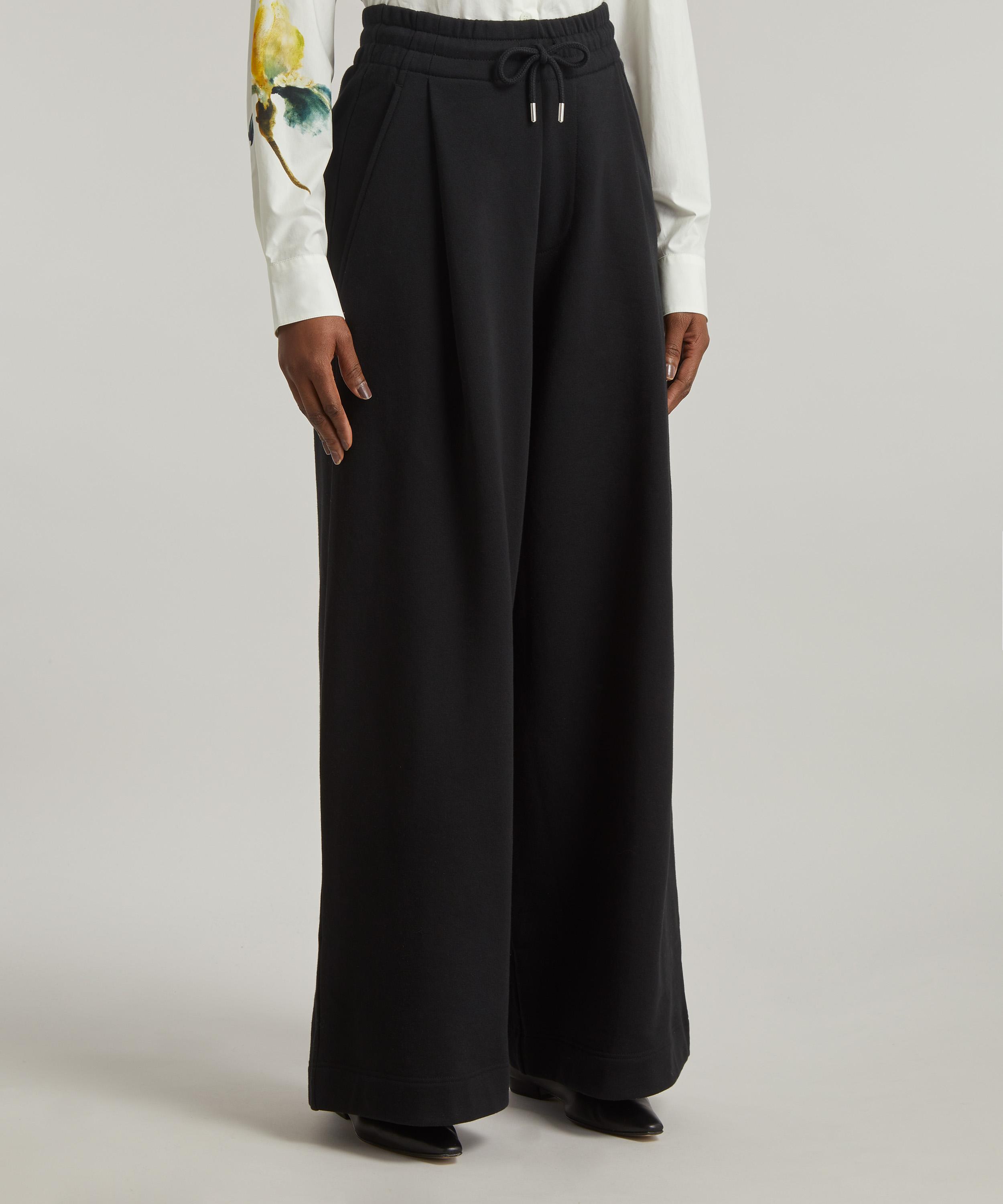 Dries Van Noten Cotton-Fleece Wide-Leg Trousers