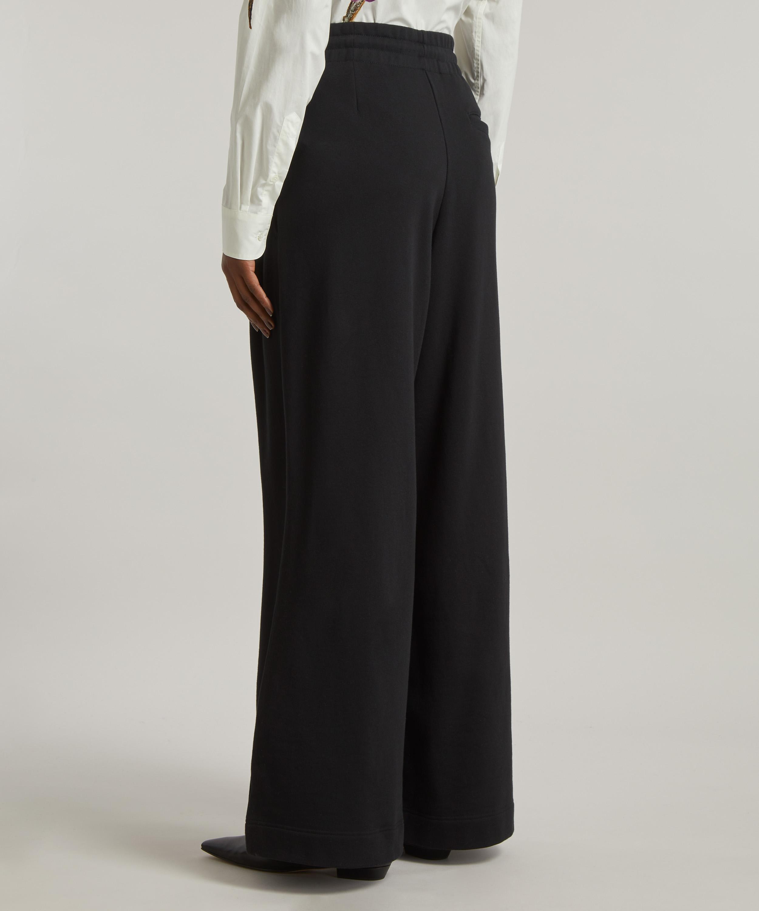 Dries Van Noten Cotton-Fleece Wide-Leg Trousers