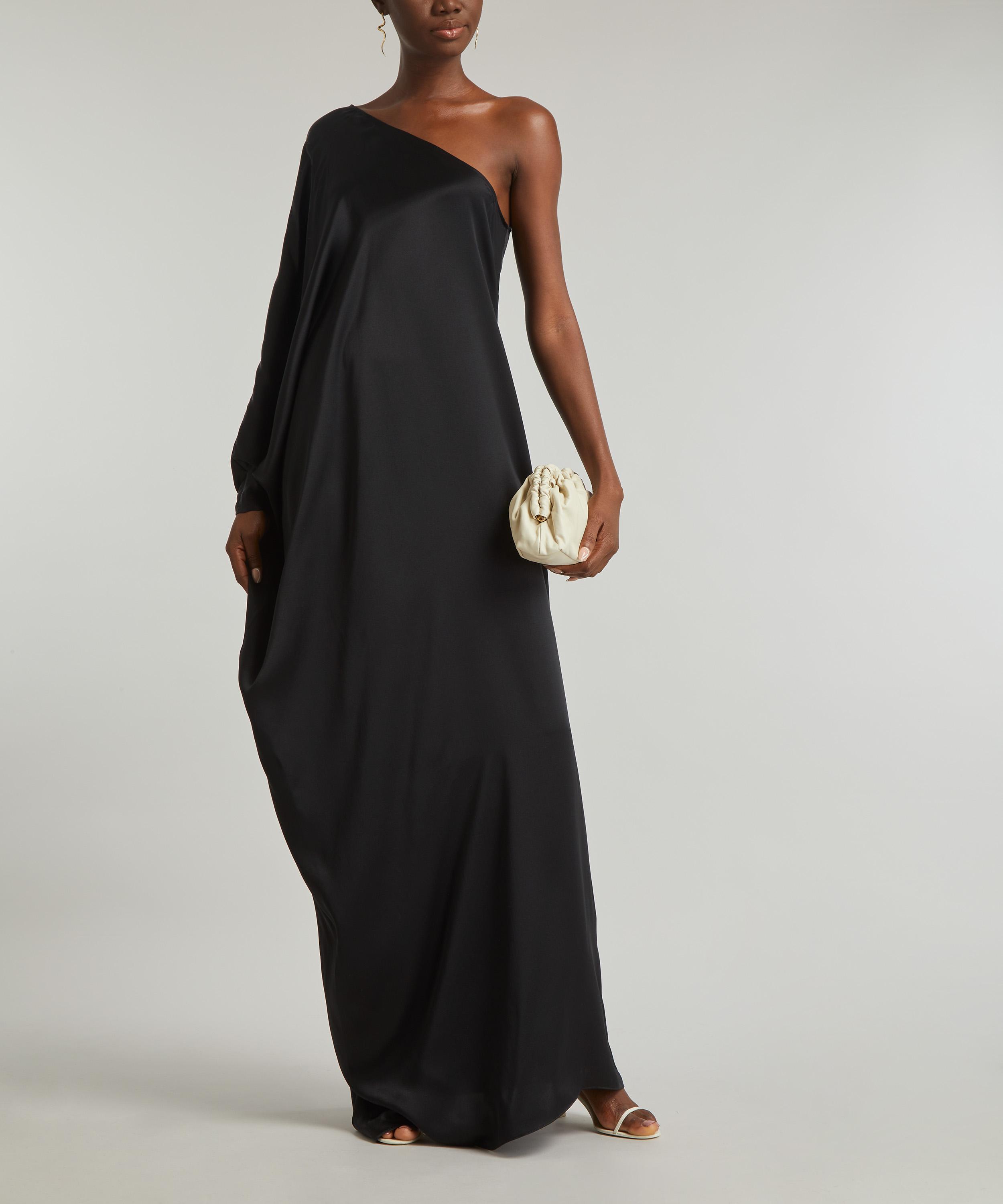 One shoulder silk on sale gown