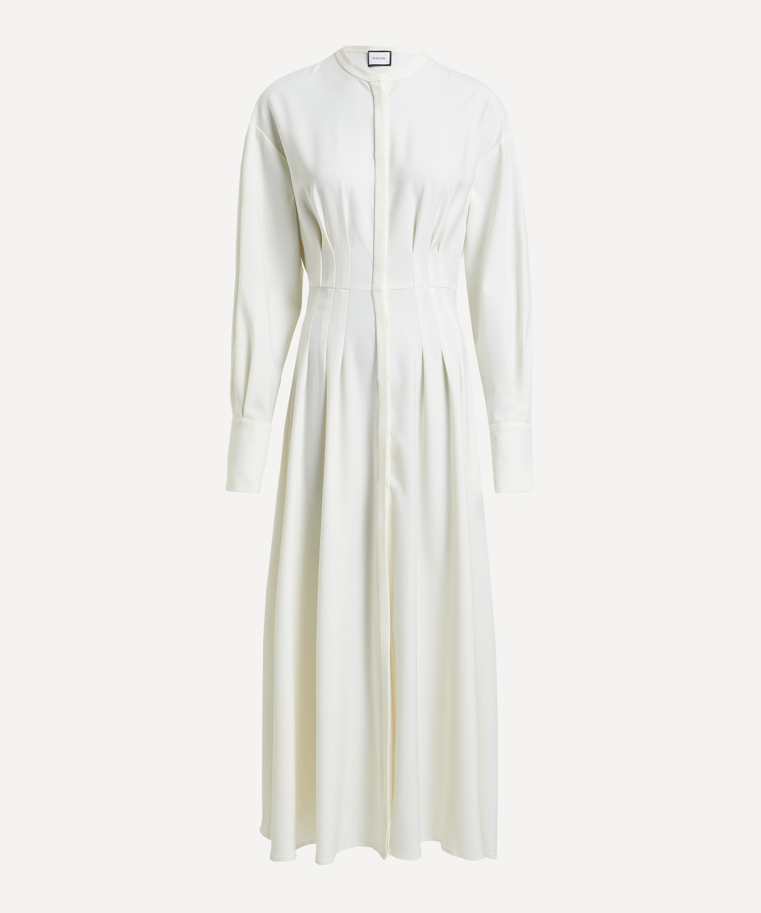 BEARE PARK - Pleat Detail Wool Shirt-Dress image number 0