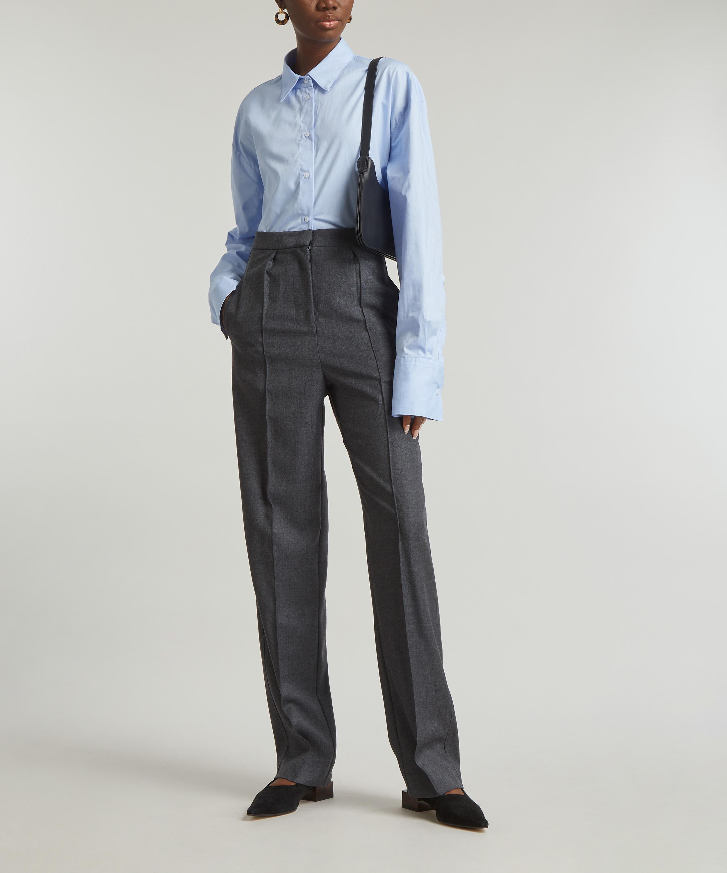 BEARE PARK - Pinstitch Detail Wool Trousers image number 1
