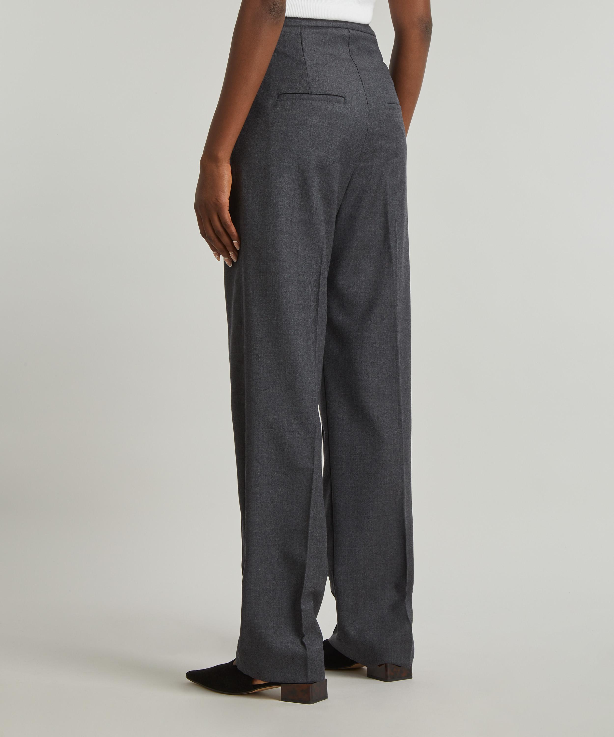 BEARE PARK - Pinstitch Detail Wool Trousers image number 3