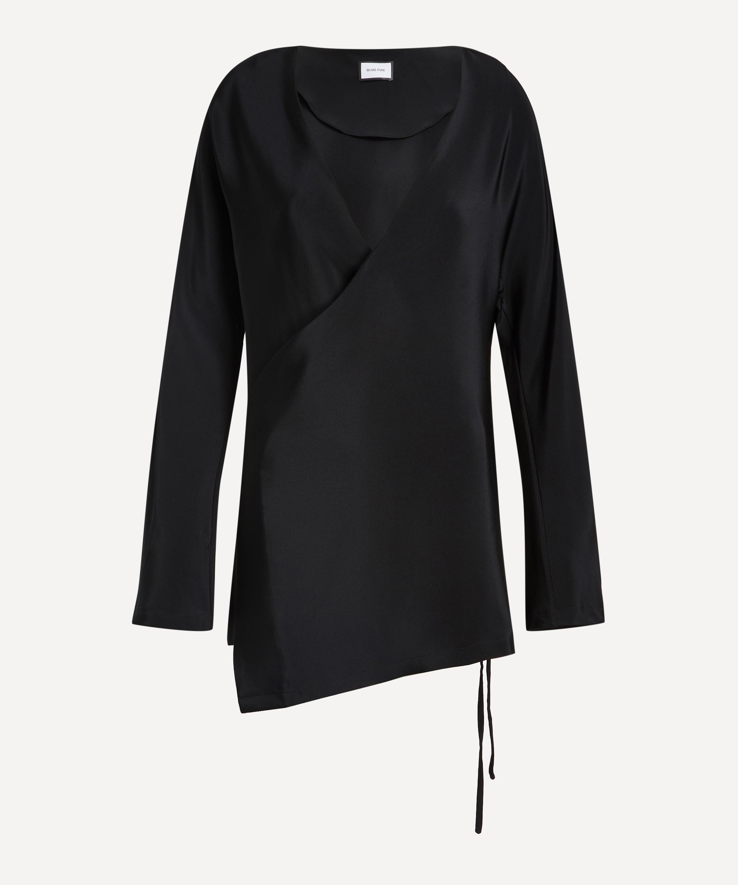 BEARE PARK - Silk Wrap Top image number 0