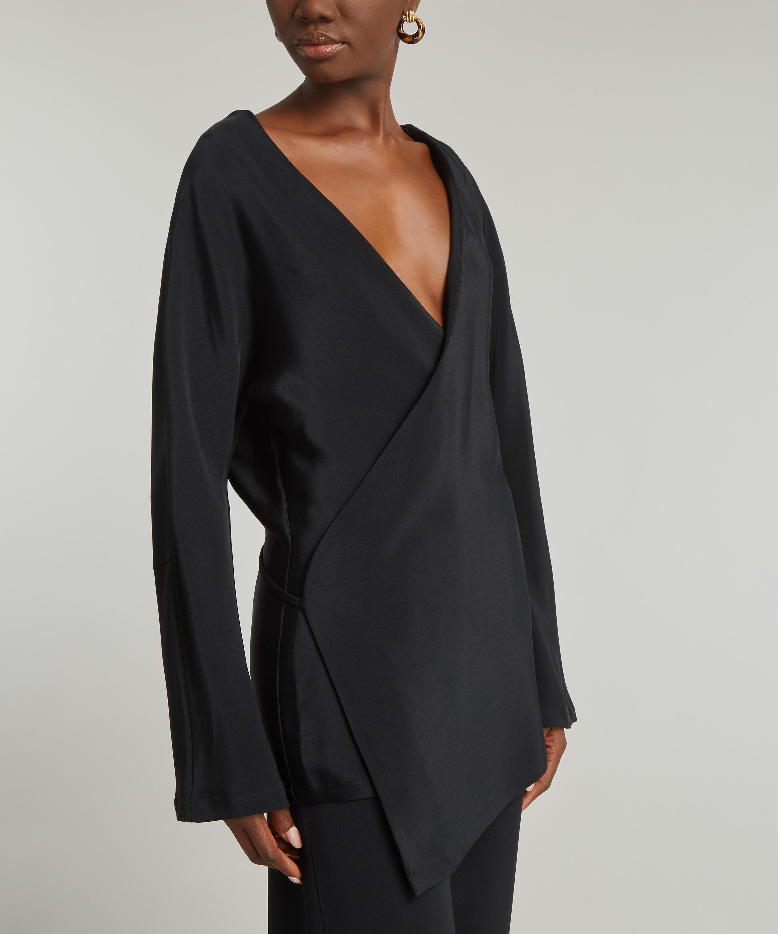 BEARE PARK - Silk Wrap Top image number 2