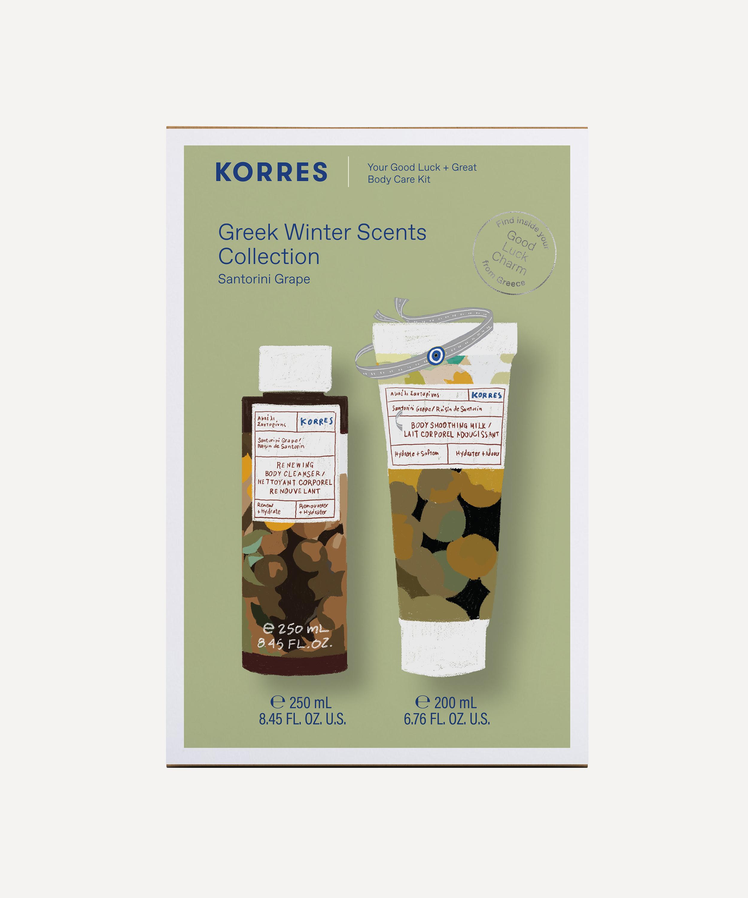 Korres - Greek Winter Santorini Grape Shower Gel & Body Milk Gift Set image number 0