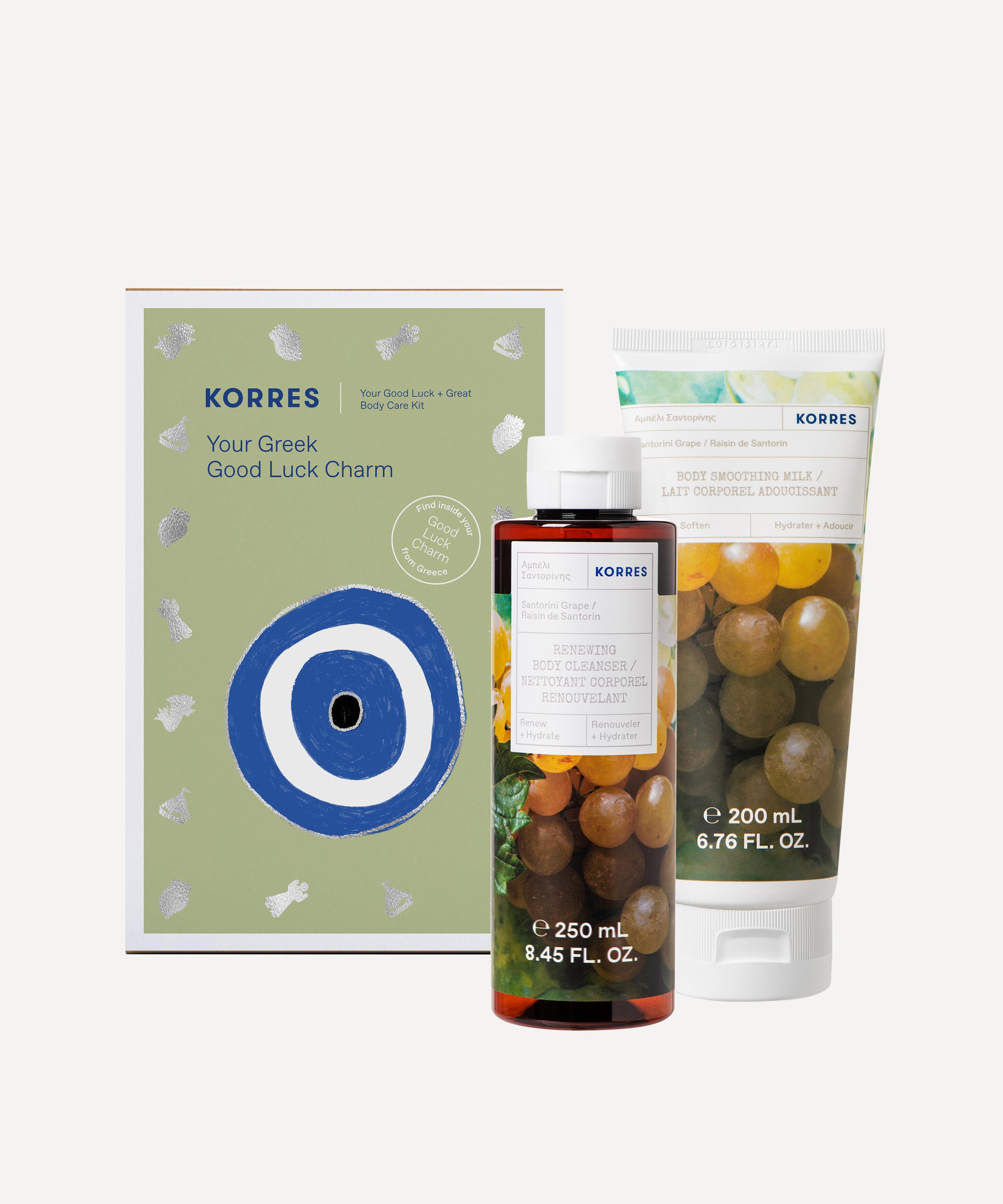 Korres - Greek Winter Santorini Grape Shower Gel & Body Milk Gift Set image number 1