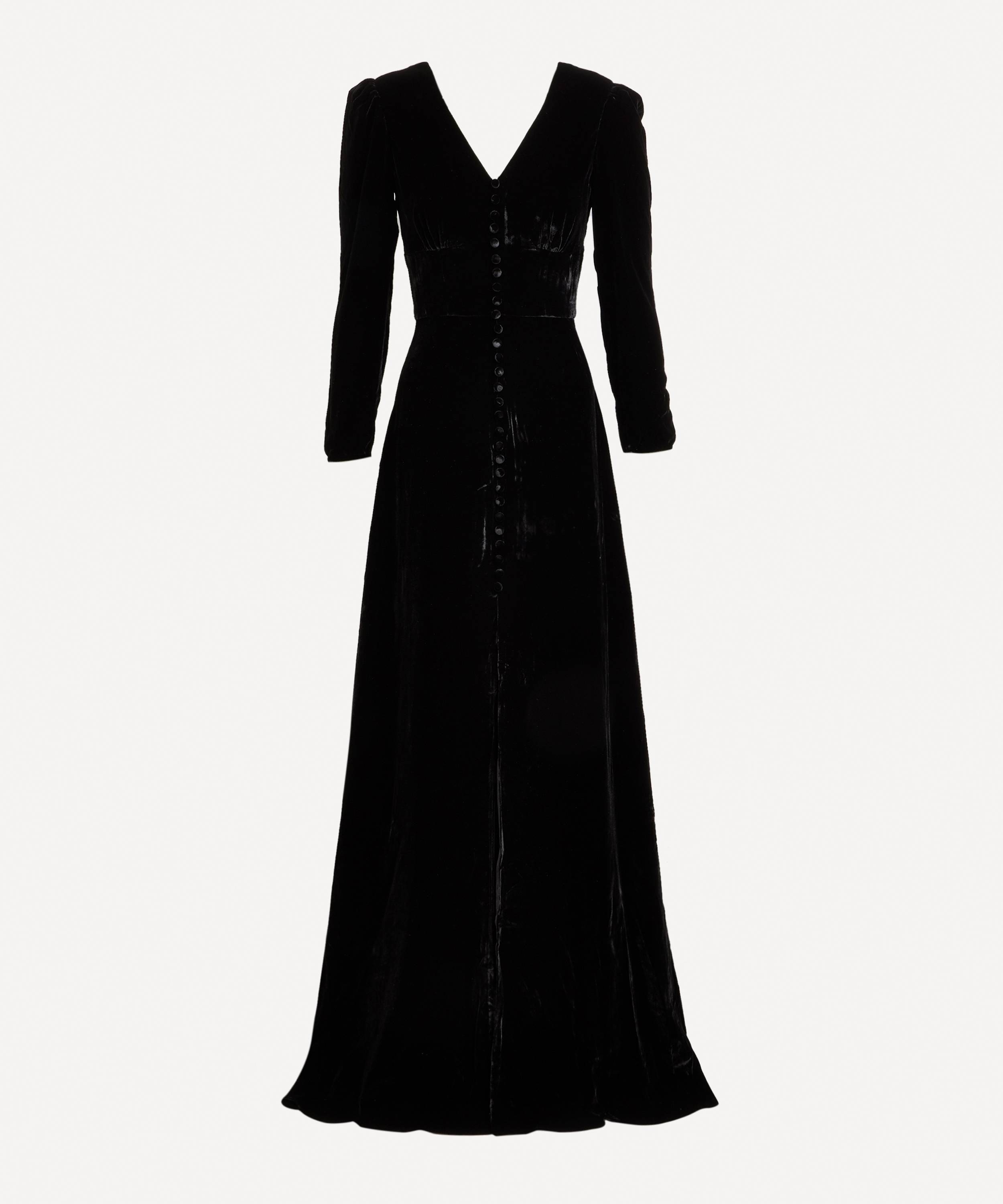 Saloni Margot Long Black Dress | Liberty