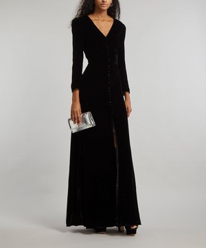 Saloni - Margot Long Black Dress image number 1