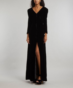Saloni - Margot Long Black Dress image number 2
