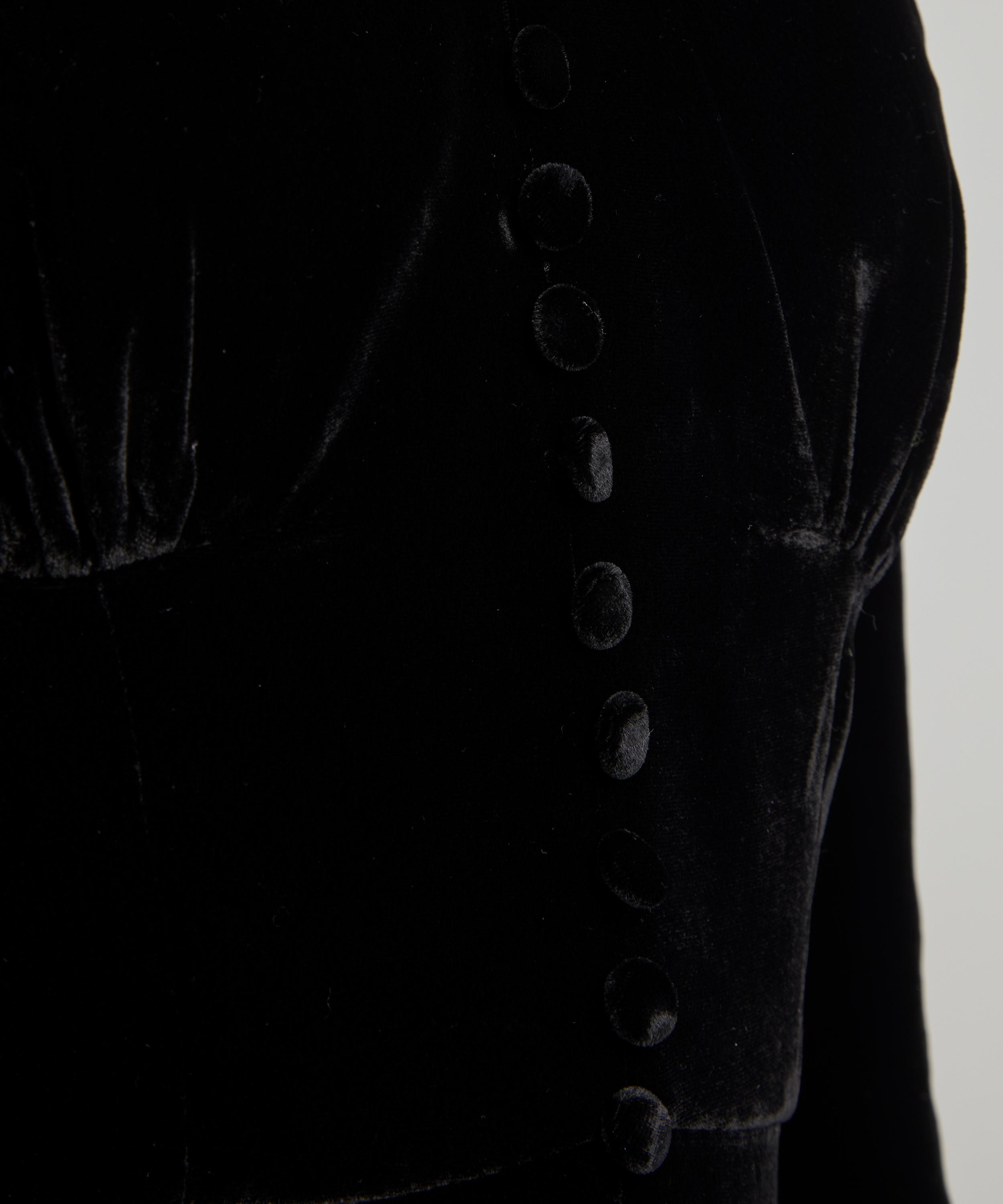 Saloni - Margot Long Black Dress image number 4