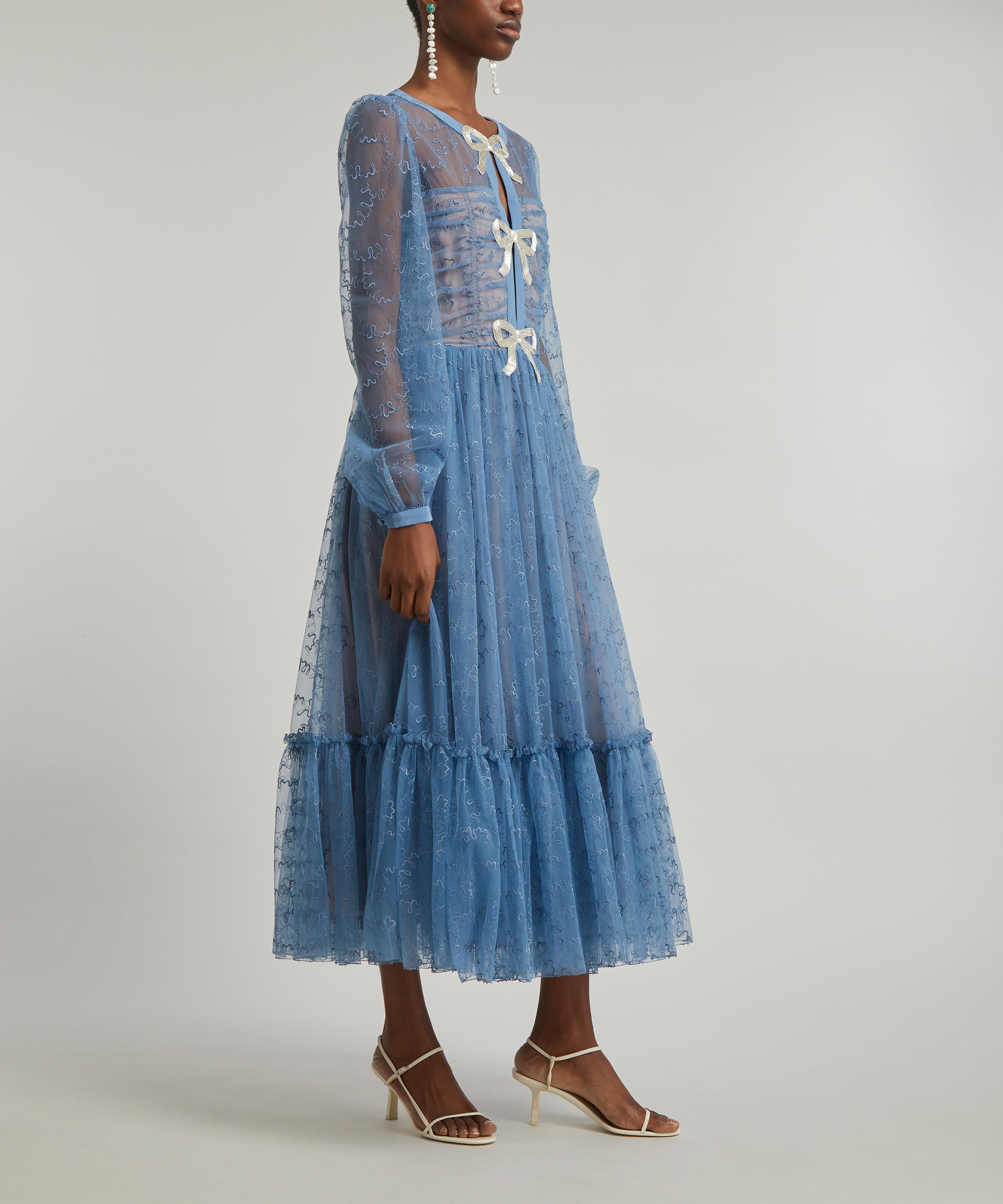 Saloni - Camille Tulle Bugle Bows Dress image number 2