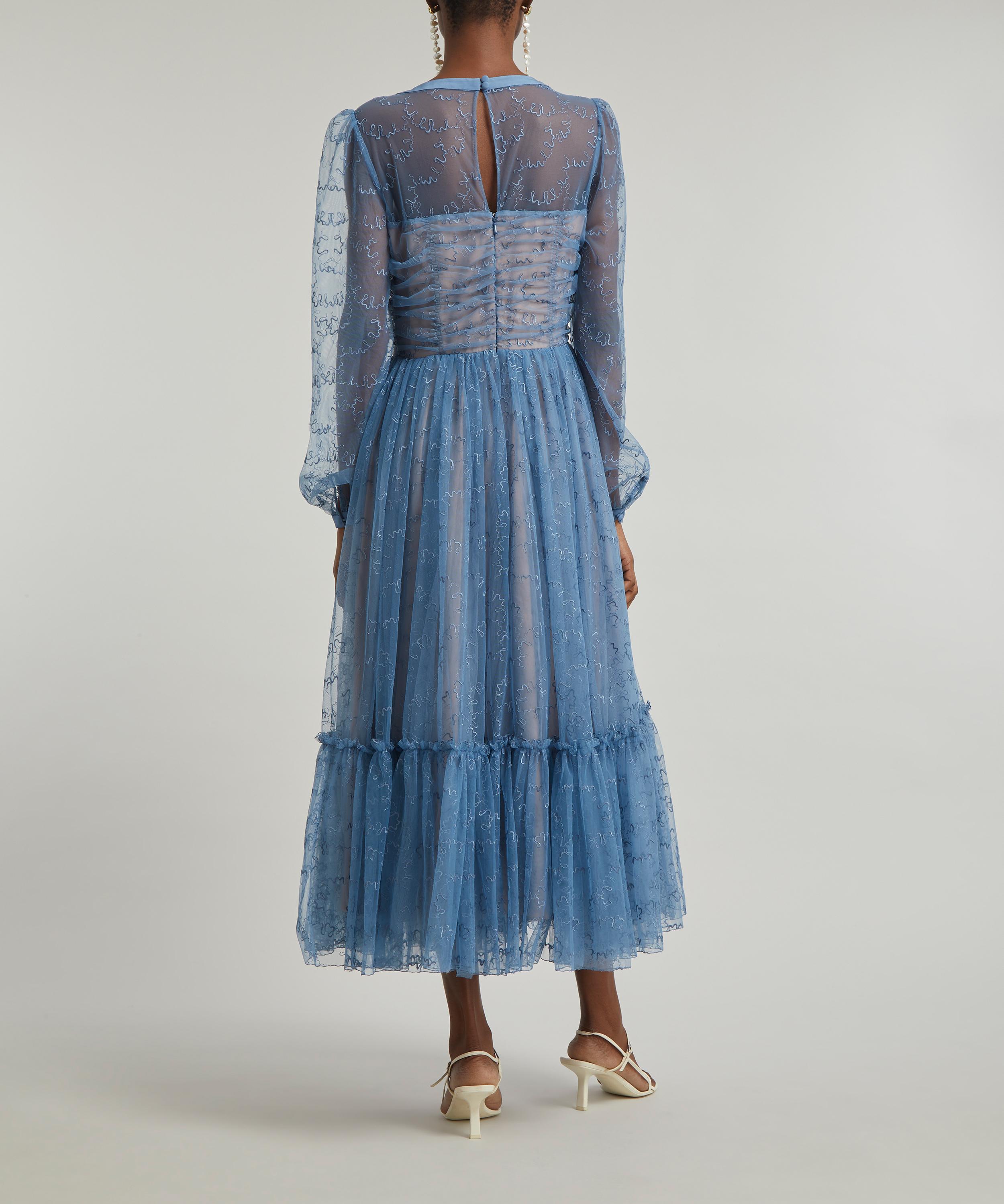 Saloni - Camille Tulle Bugle Bows Dress image number 3