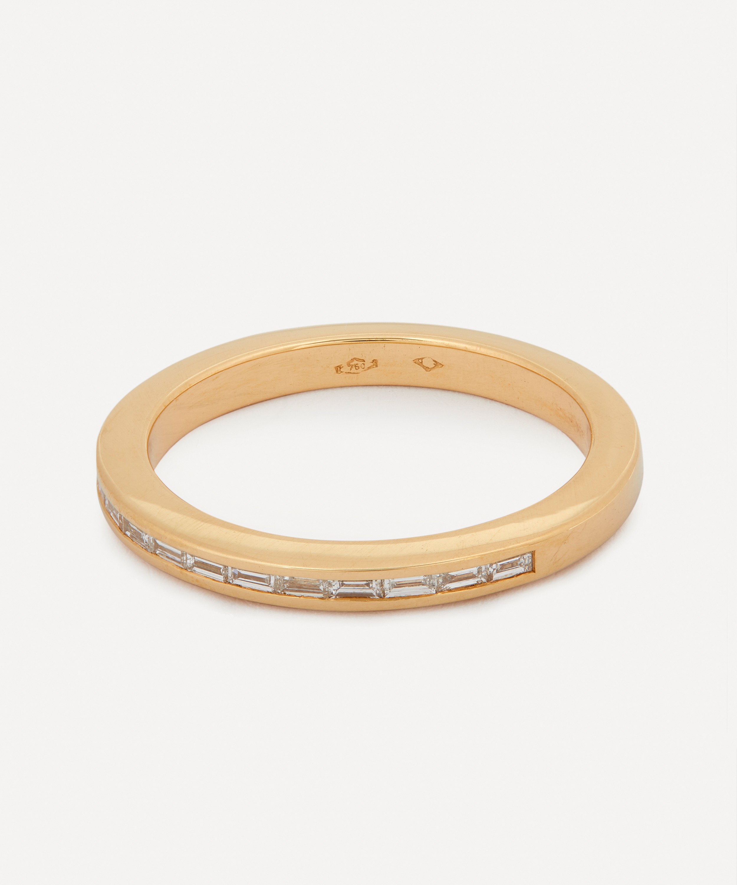 Artemer - 18ct Gold Art Deco Diamond Wedding Band Ring image number 2
