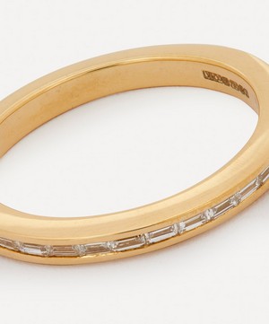 Artemer - 18ct Gold Art Deco Diamond Wedding Band Ring image number 3