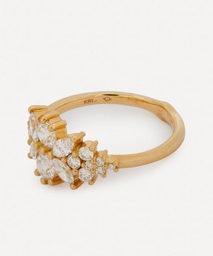 Artemer - 18ct Gold Flora Diamond Cluster Engagement Ring image number 2