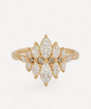Artemer - 18ct Gold Marquise Diamond Cluster Engagement Ring image number 0