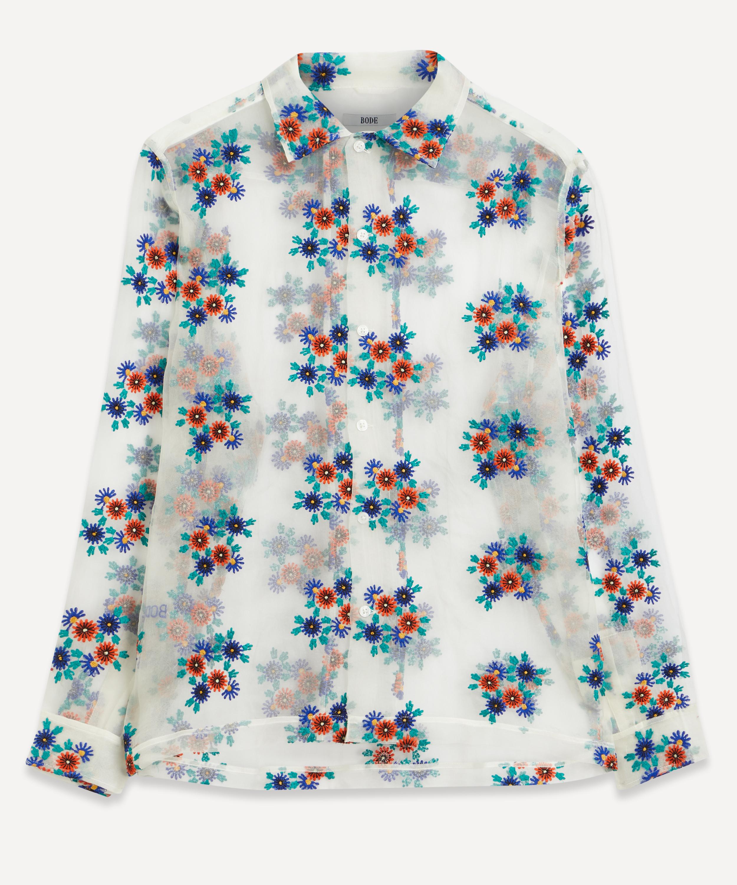 Bode Sheer Daisy Long-Sleeve Shirt | Liberty