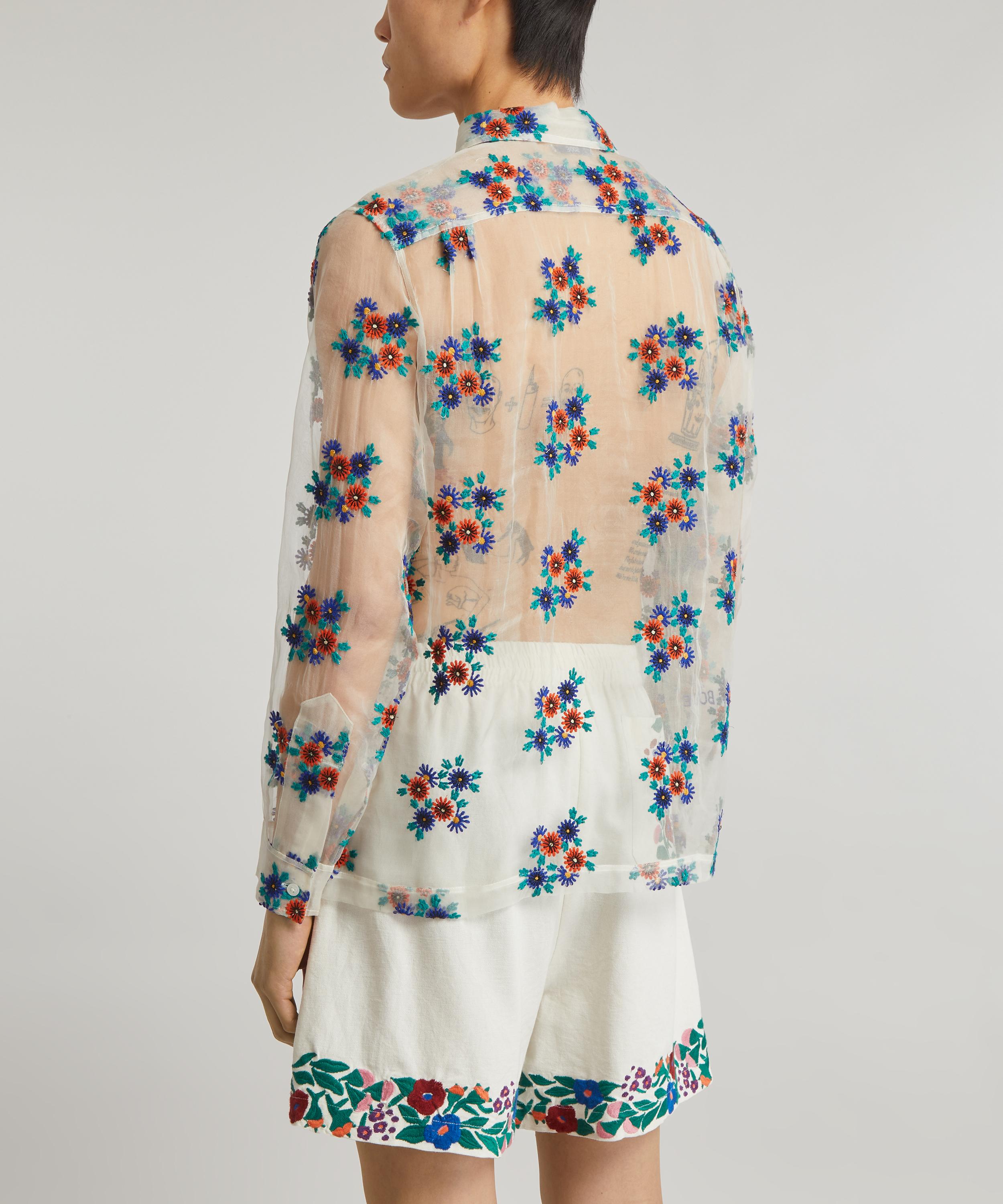 Bode Sheer Daisy Long-Sleeve Shirt | Liberty