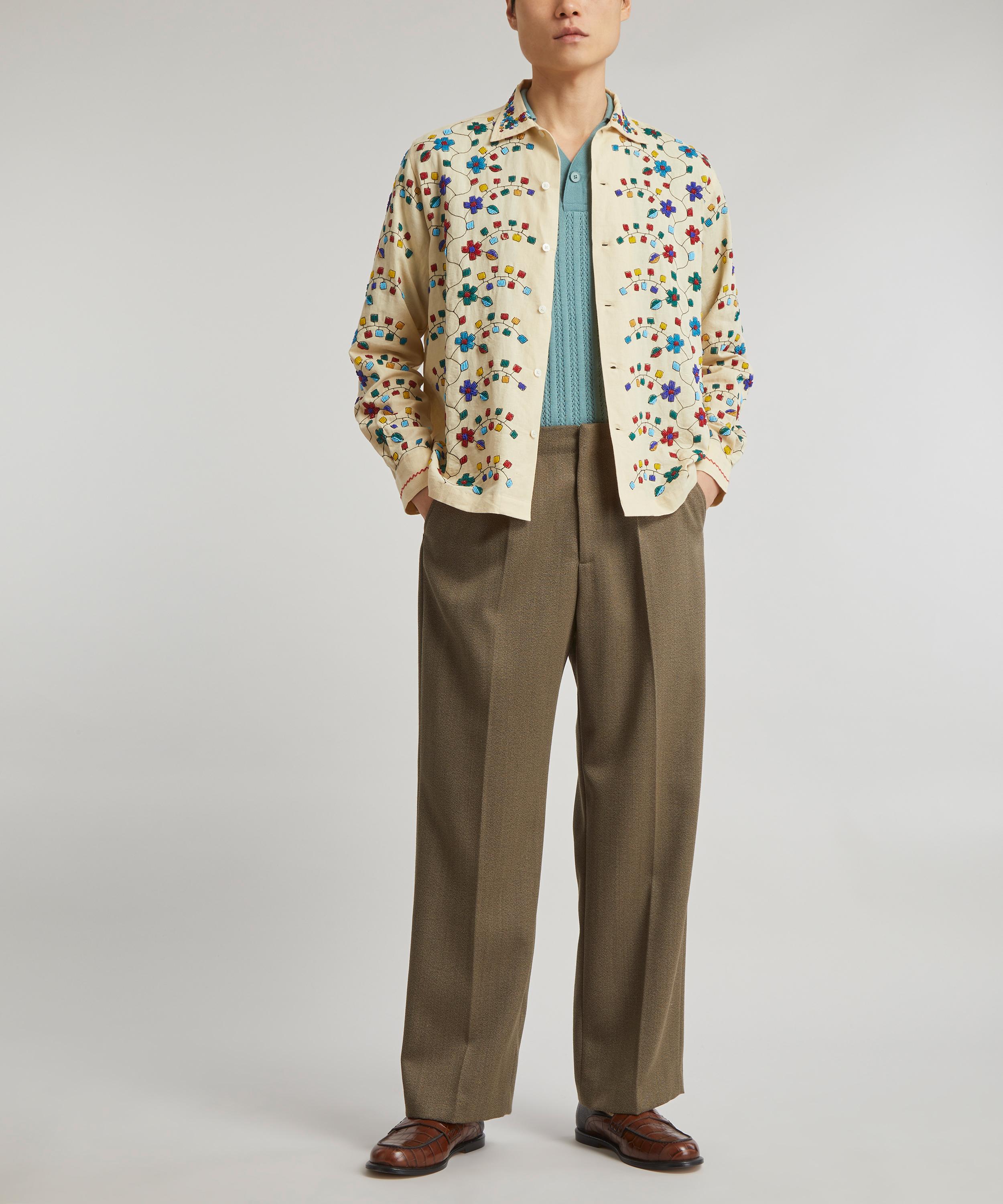 Bode Beaded Trailing Blossom Shirt | Liberty