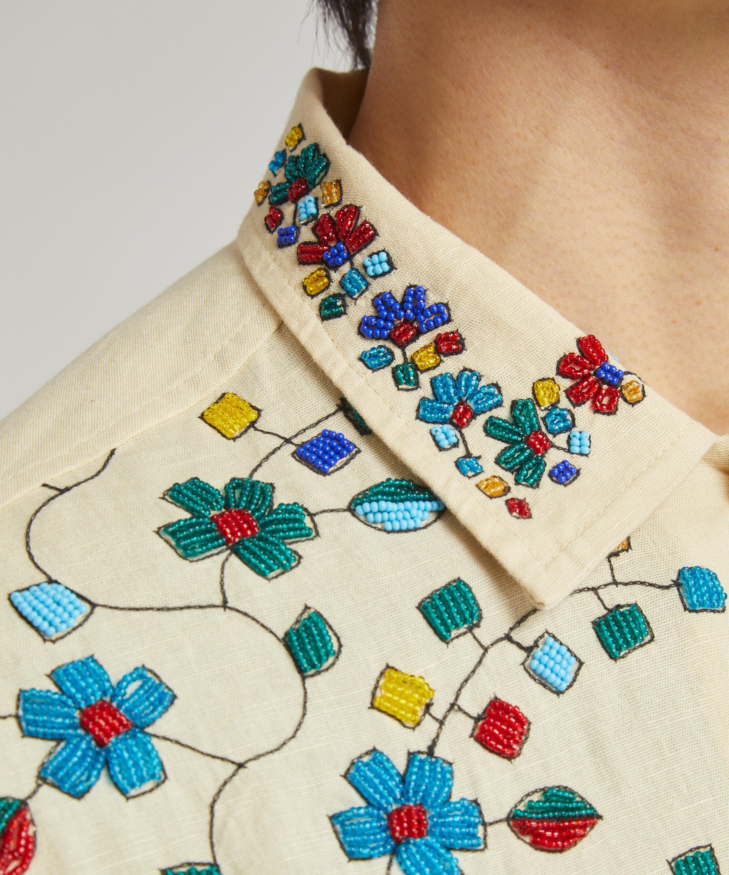 Bode Beaded Trailing Blossom Shirt | Liberty