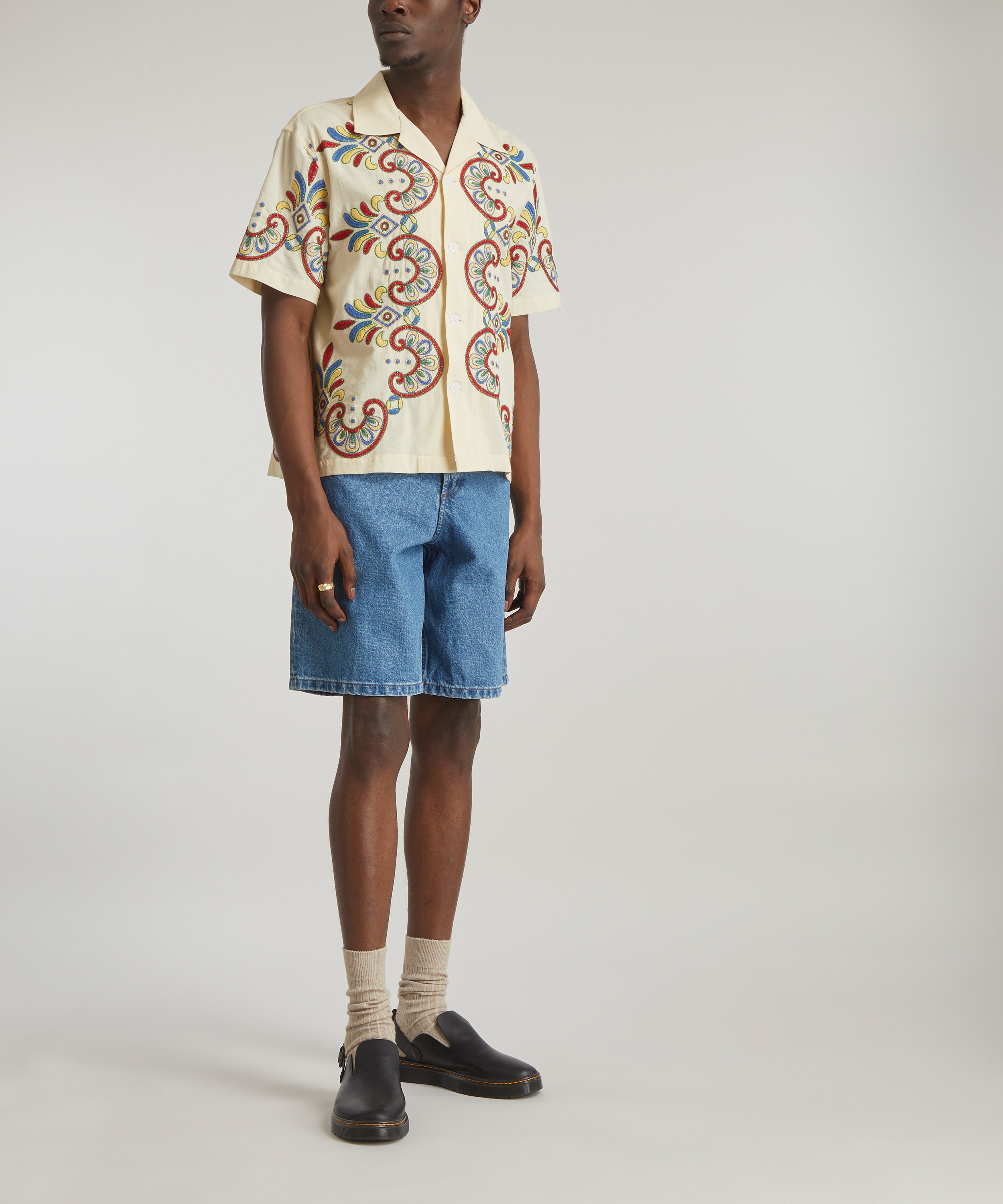 Bode Embroidered Carnival Short-Sleeve Shirt | Liberty