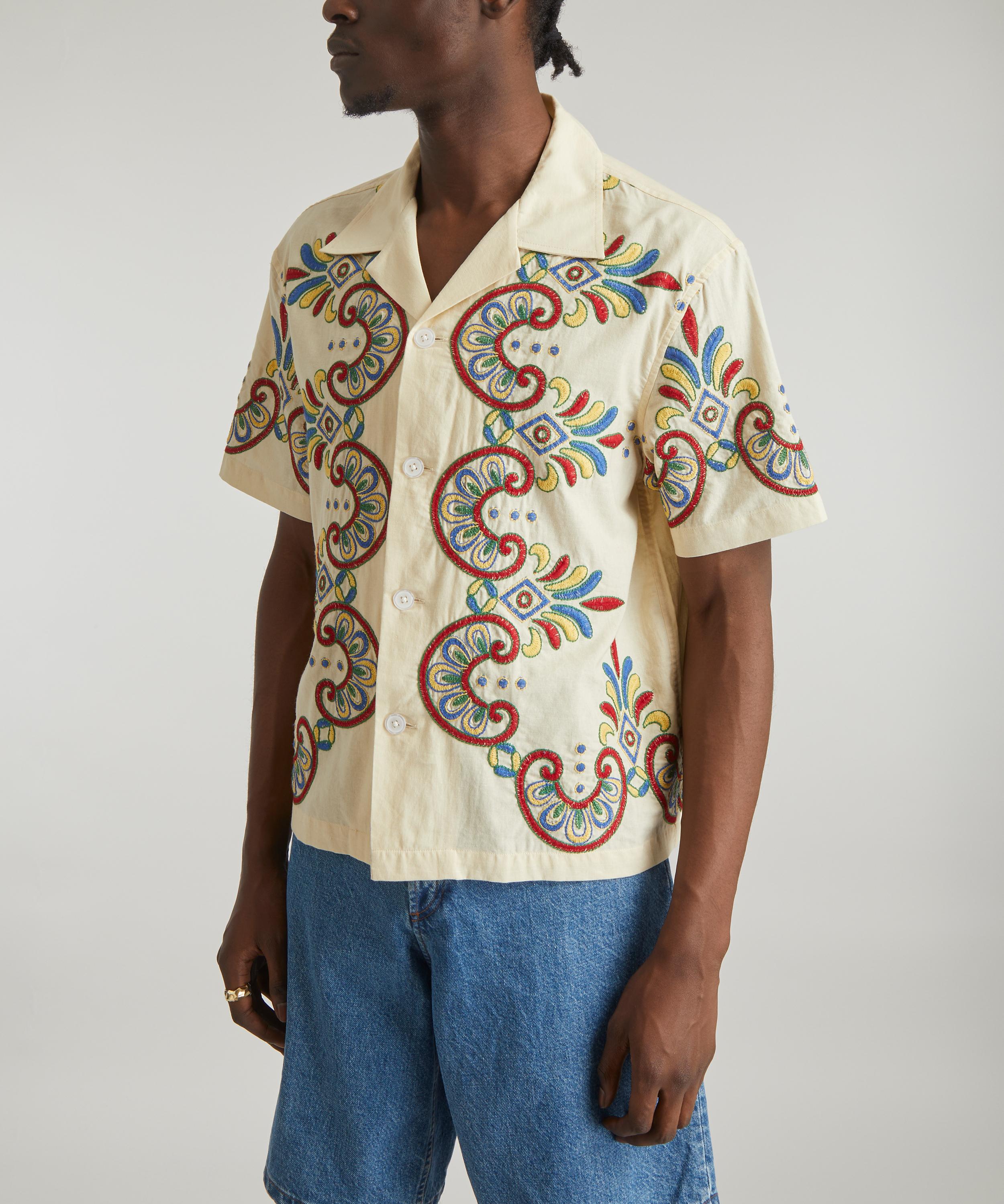 Bode Embroidered Carnival Short-Sleeve Shirt | Liberty