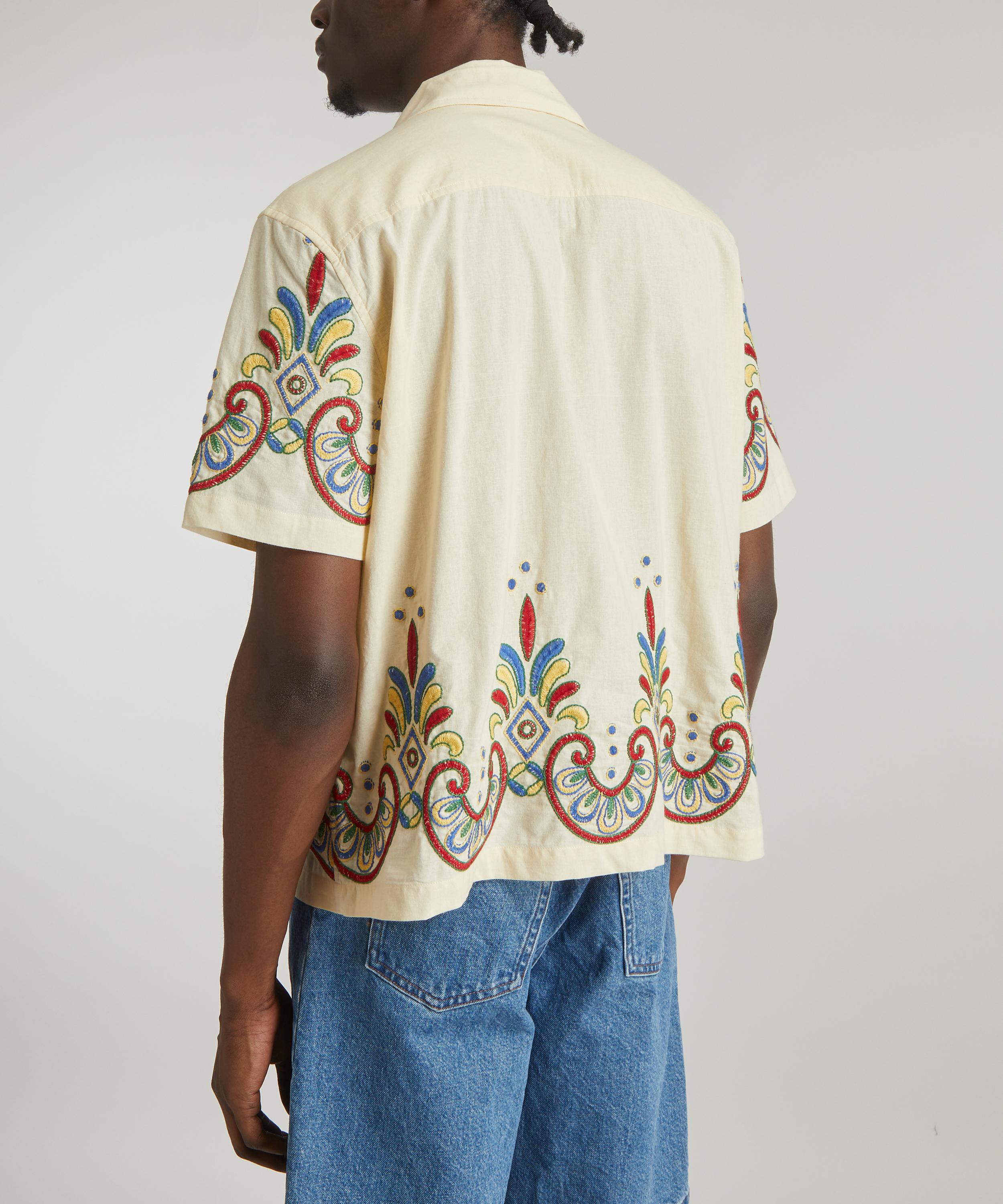 Bode Embroidered Carnival Short-Sleeve Shirt