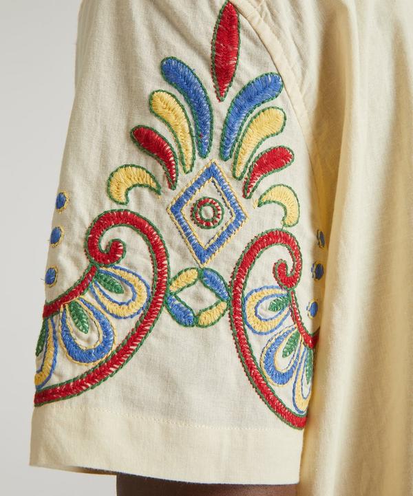 Bode Embroidered Carnival Short-Sleeve Shirt | Liberty Bode Embroidered Carnival Short-Sleeve Shirt | Liberty