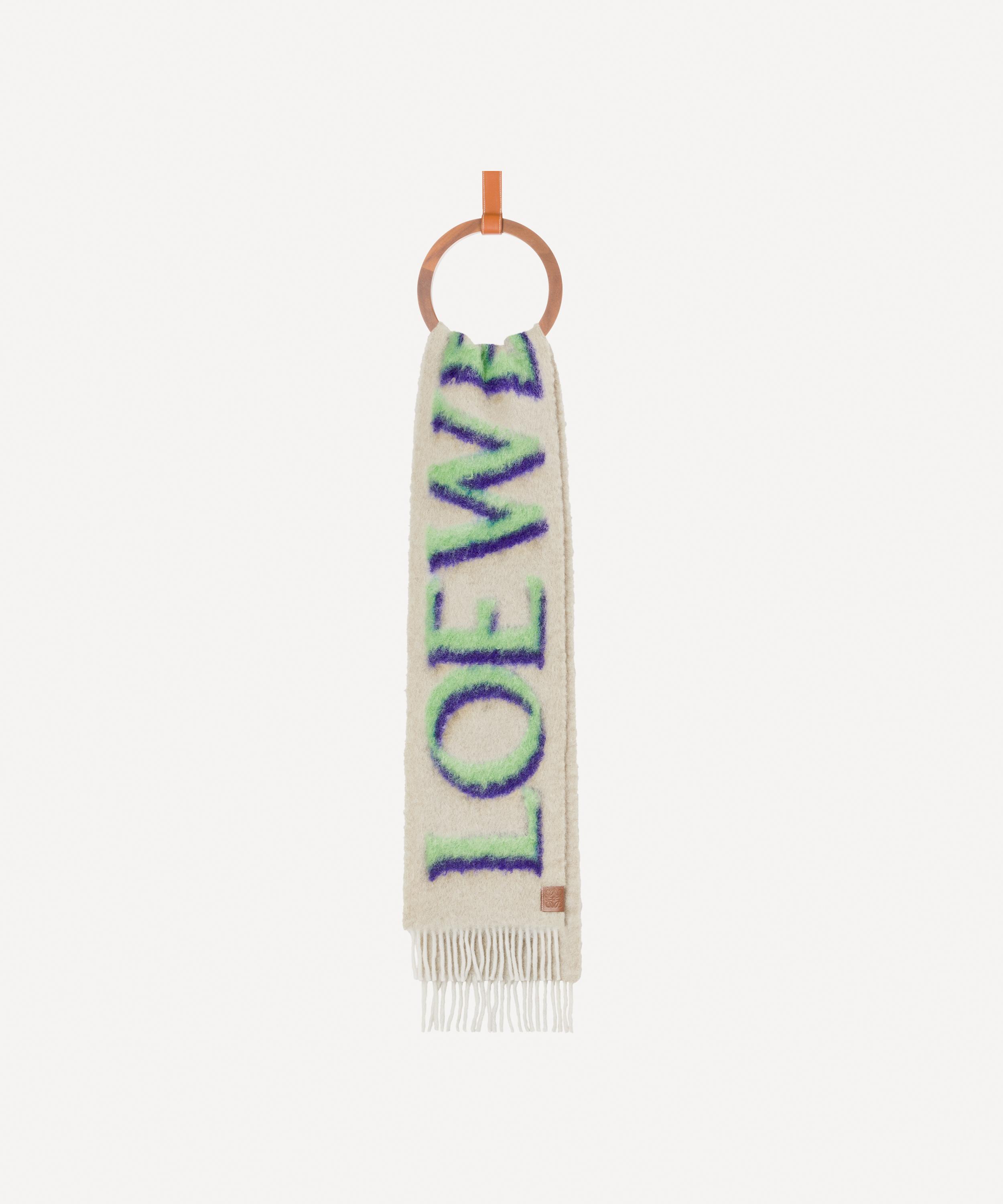 Loewe - Short Logo Scarf in Wool and Mohair image number 0