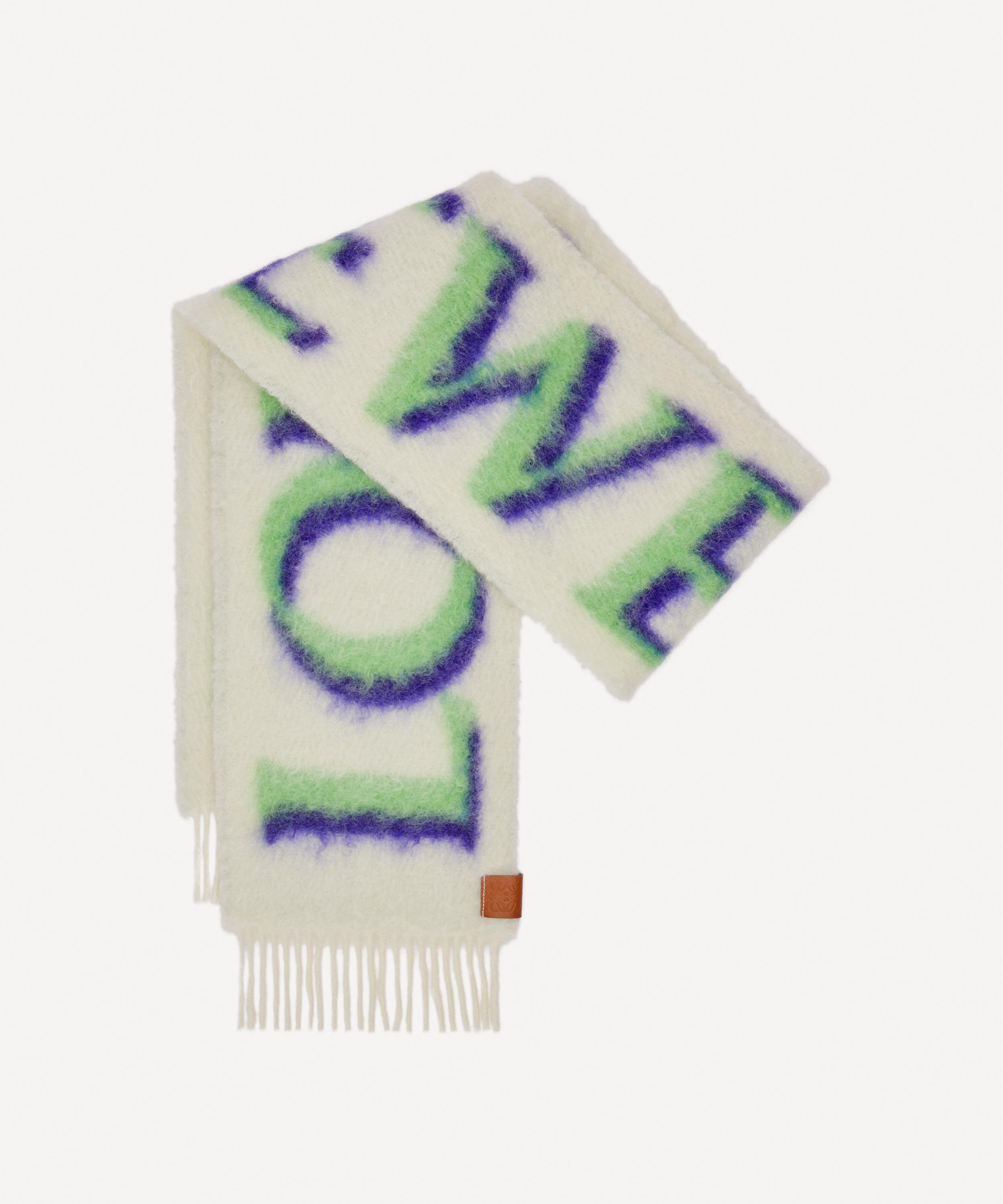 Loewe - Short Logo Scarf in Wool and Mohair image number 1