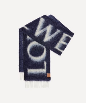 Loewe - Short Logo Scarf in Wool and Mohair image number 1