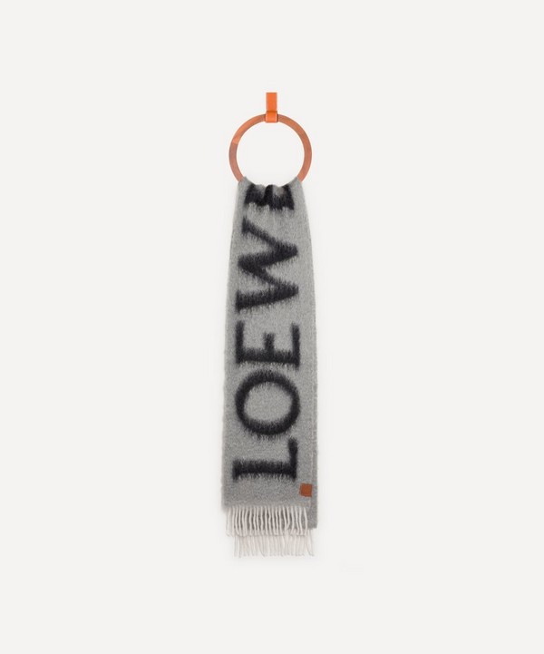 Loewe - Short Logo Scarf in Wool and Mohair