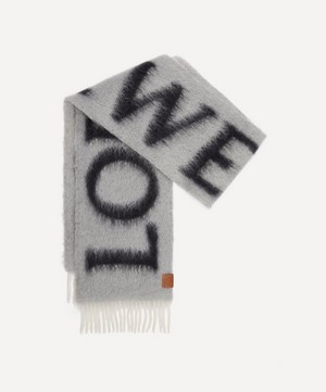 Loewe - Short Logo Scarf in Wool and Mohair image number 2