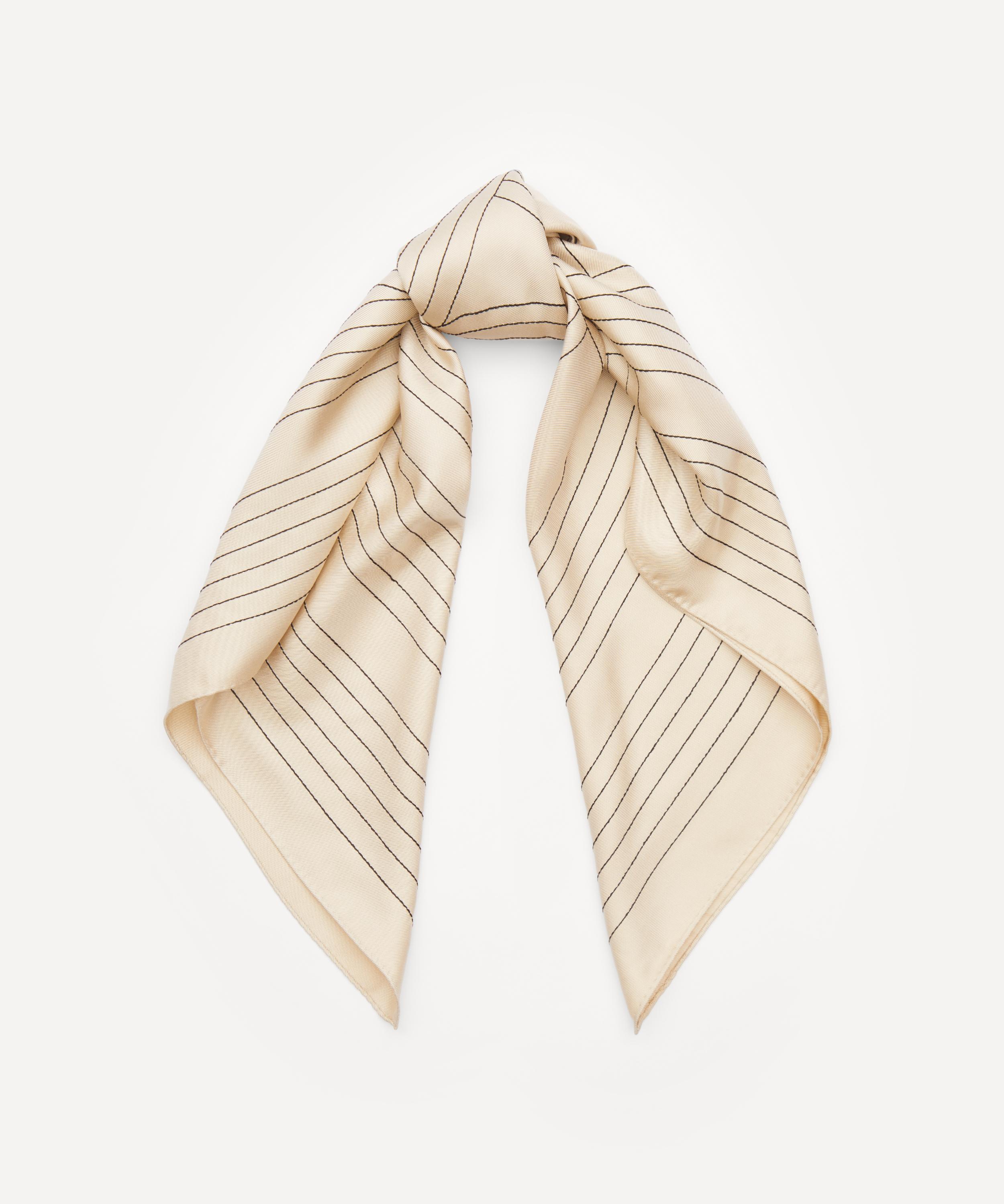 Toteme Embroidered Monogram Silk Scarf