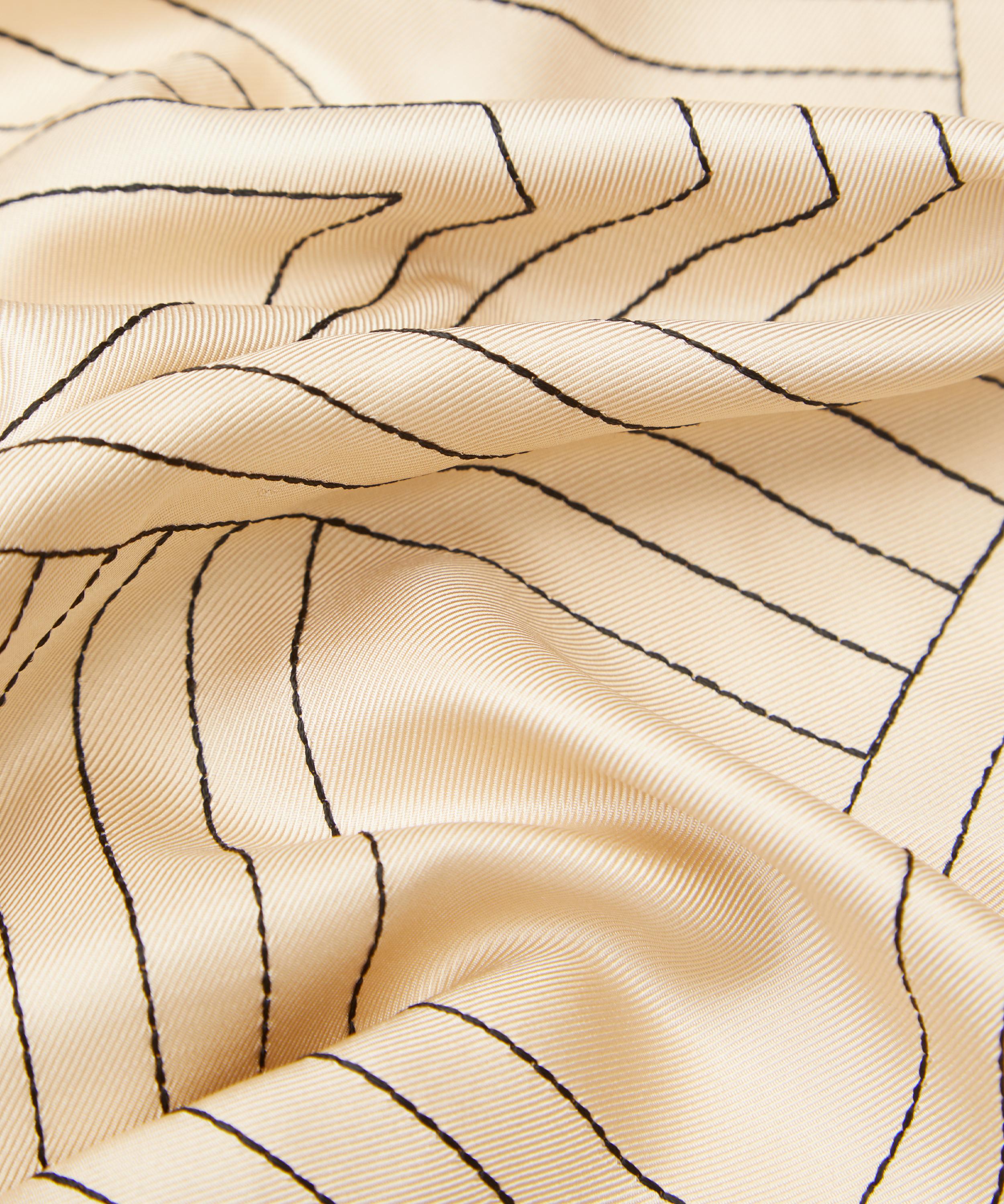 Toteme Embroidered Monogram Silk Scarf | Liberty