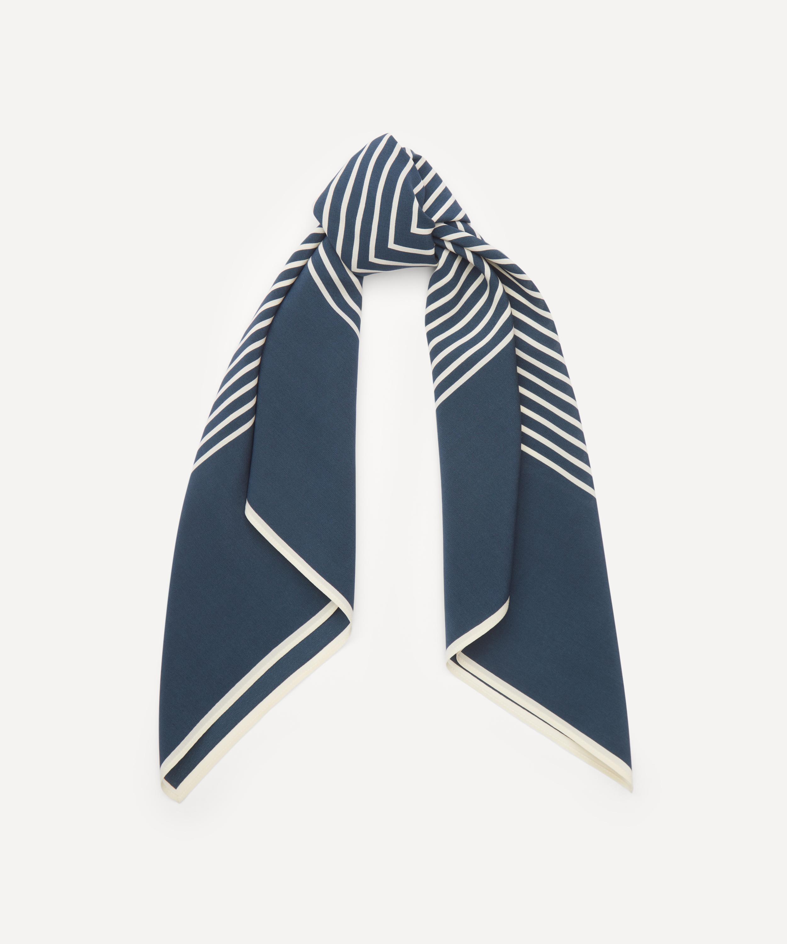 Women's Silk Scarf With Striped Monogram by Toteme