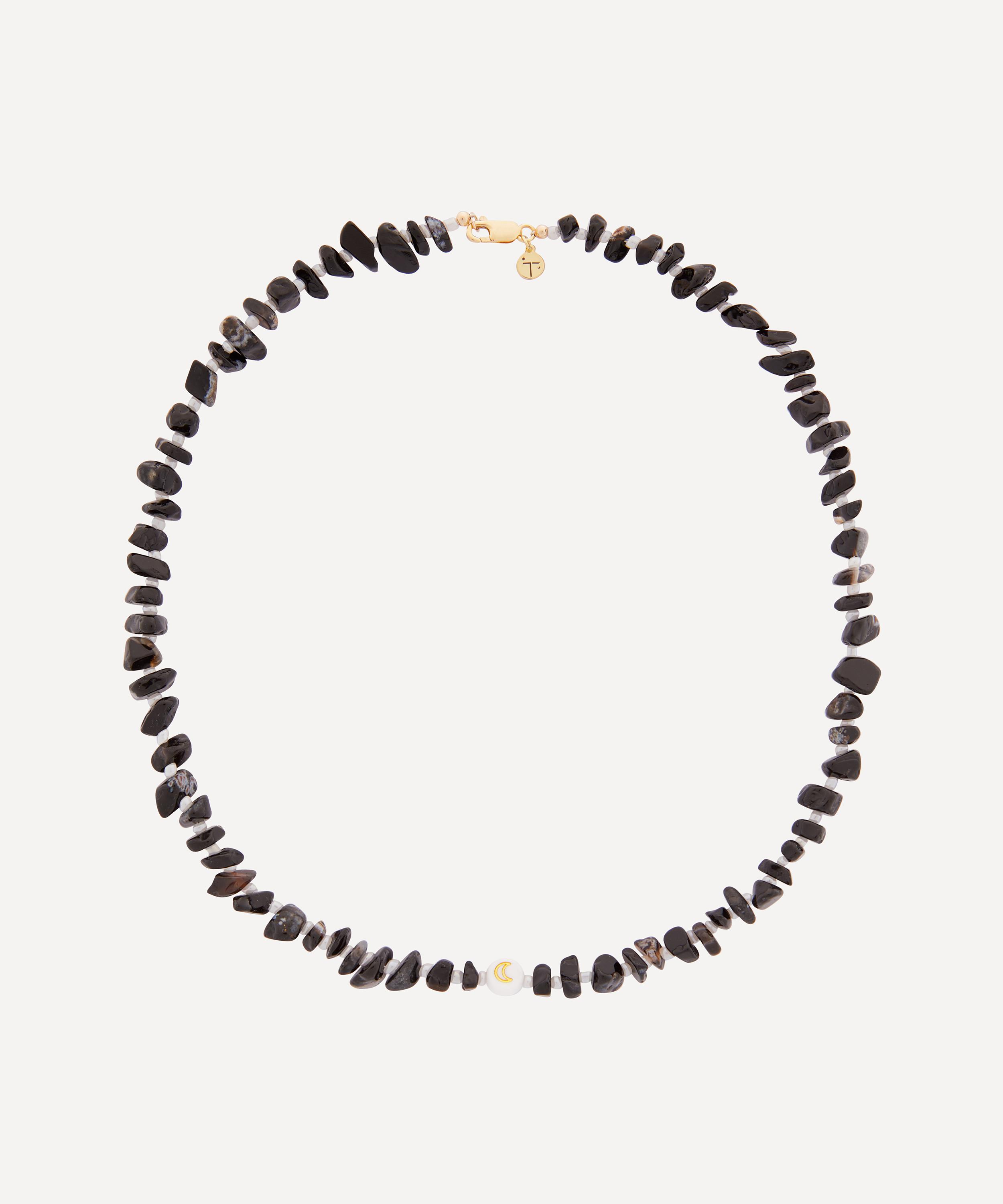 TBalance Crystals - Black Onyx Moon Gemstone Necklace image number 0