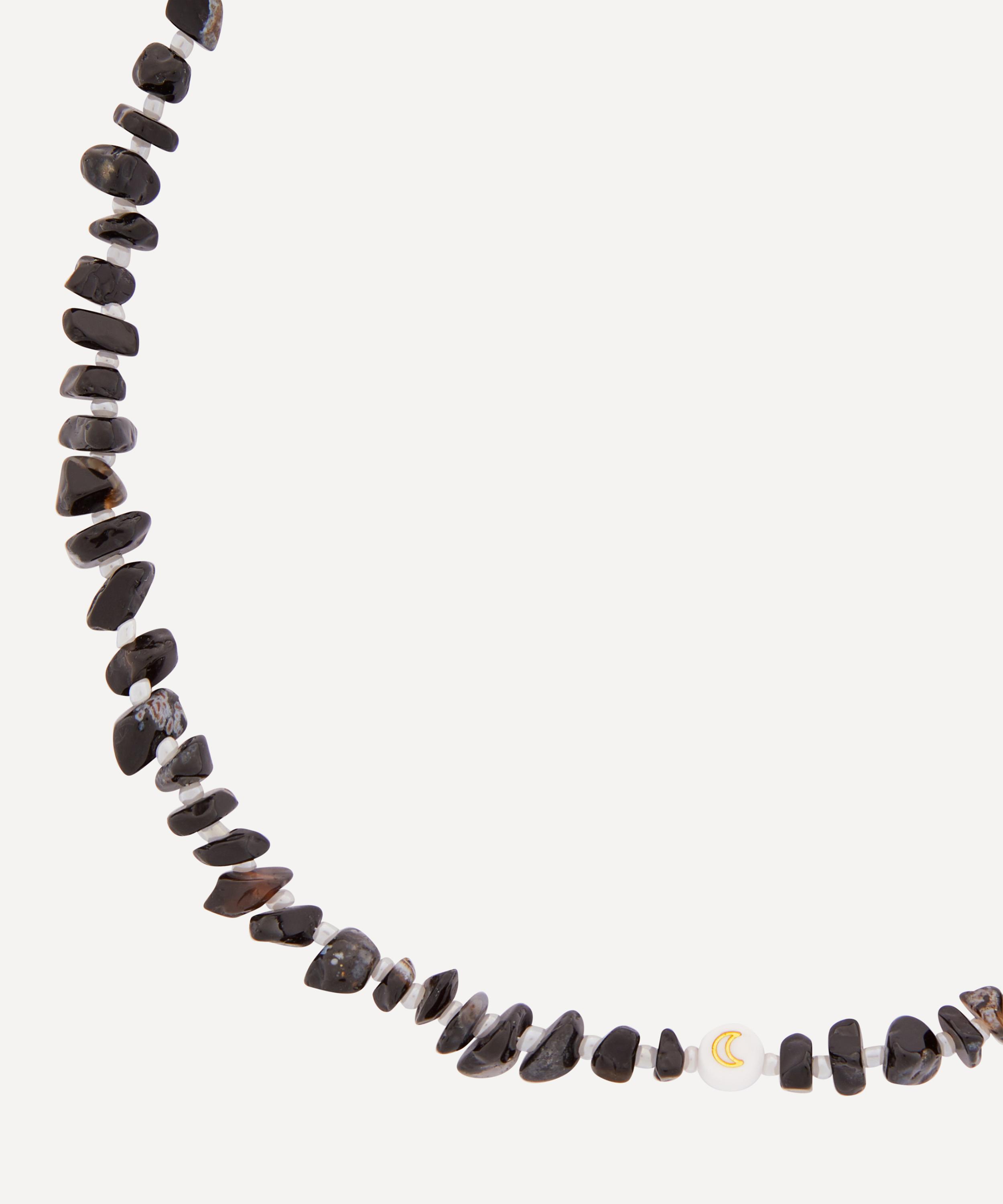 TBalance Crystals - Black Onyx Moon Gemstone Necklace image number 1