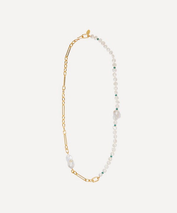 Lizzie Fortunato - Gold-Plated Turquoise Harbor Necklace image number null