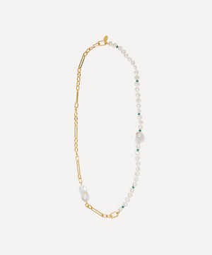 Lizzie Fortunato - Gold-Plated Turquoise Harbor Necklace image number 0