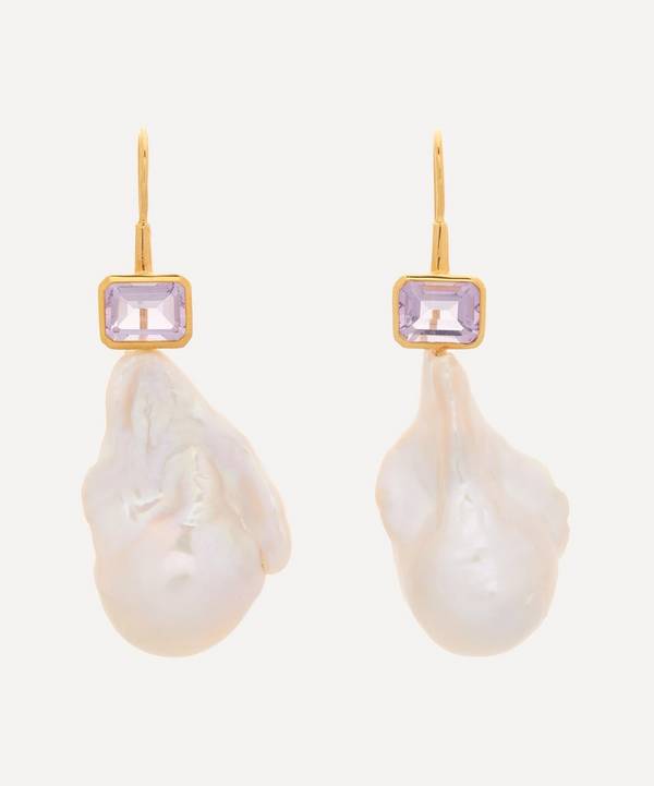 Lizzie Fortunato - Gold-Plated Jasmine Pearl Drop Earrings